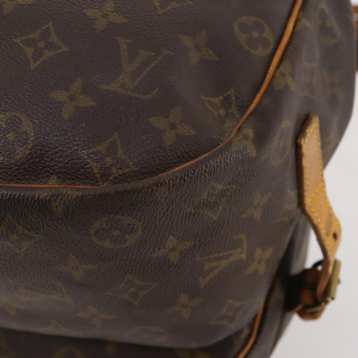 LOUIS VUITTON Monogram Saumur 35 Shoulder Bag M42254 LV Auth BA12326