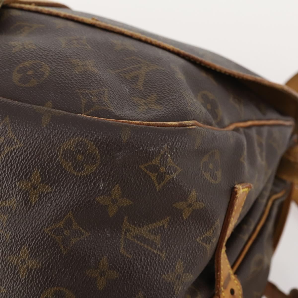 LOUIS VUITTON Monogram Saumur 35 Shoulder Bag M42254 LV Auth BA12326