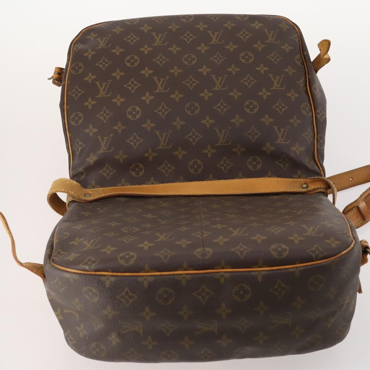 LOUIS VUITTON Monogram Saumur 35 Shoulder Bag M42254 LV Auth BA12326