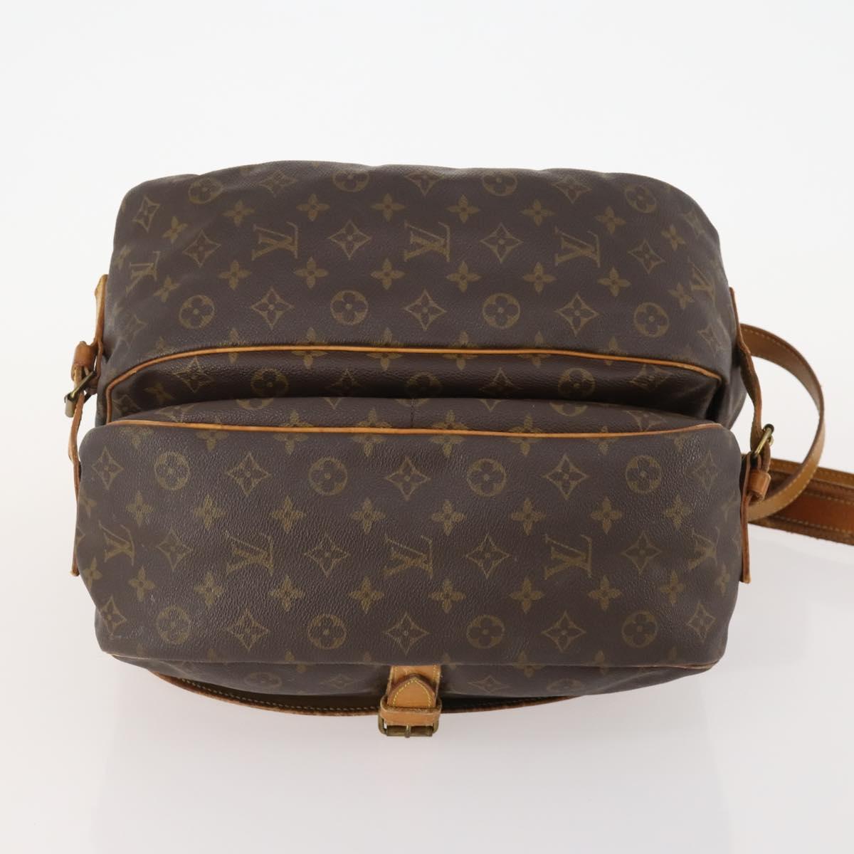 LOUIS VUITTON Monogram Saumur 35 Shoulder Bag M42254 LV Auth BA12326