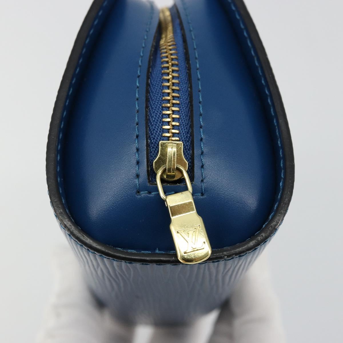 LOUIS VUITTON Epi Dauphine PM Pouch Blue M48445 LV Auth BA12330