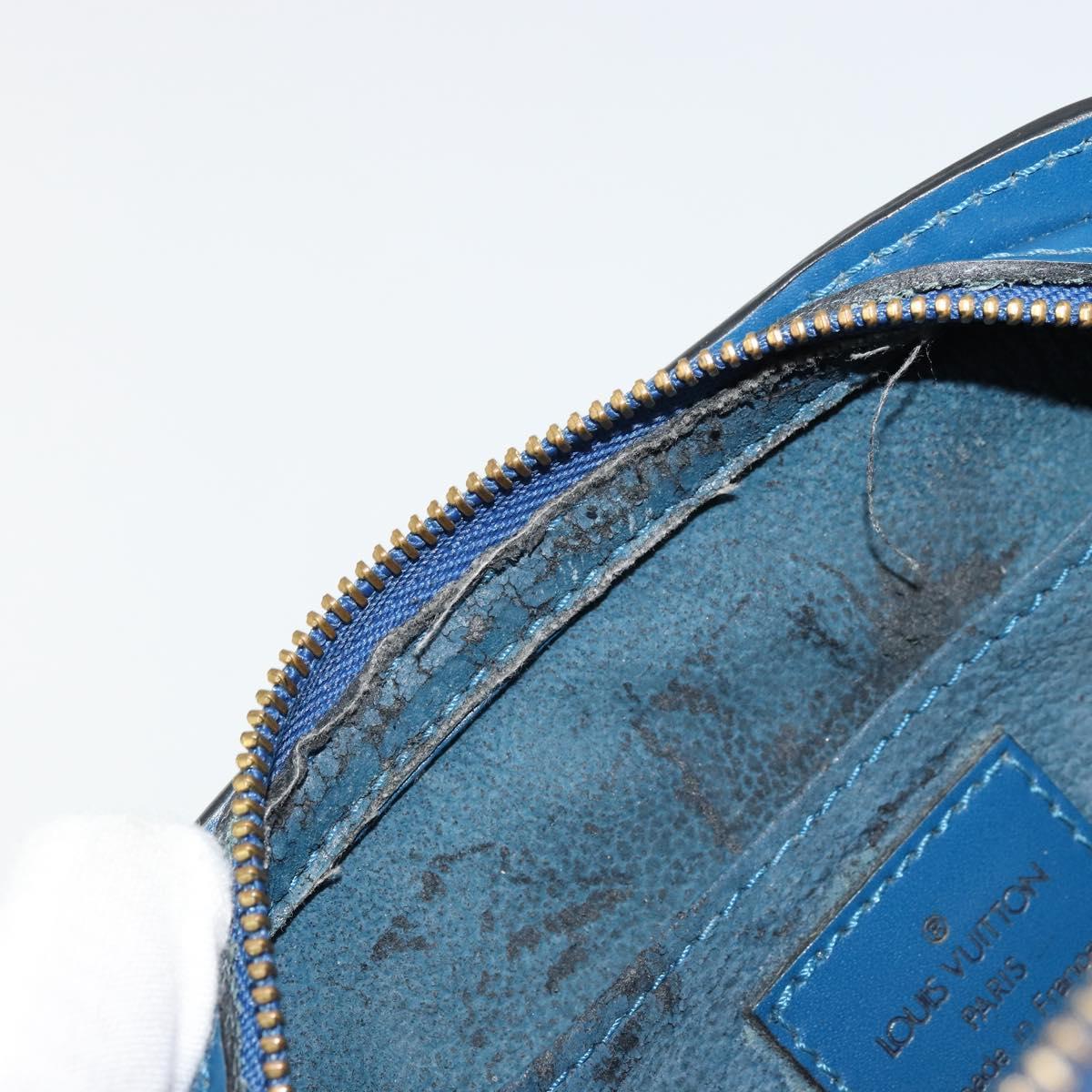 LOUIS VUITTON Epi Dauphine PM Pouch Blue M48445 LV Auth BA12330