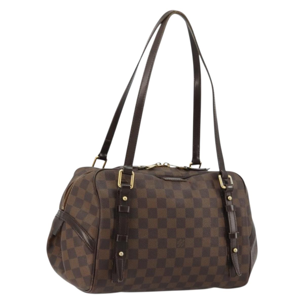 LOUIS VUITTON Damier Ebene Rivington PM Hand Bag N41157 LV Auth BA12332