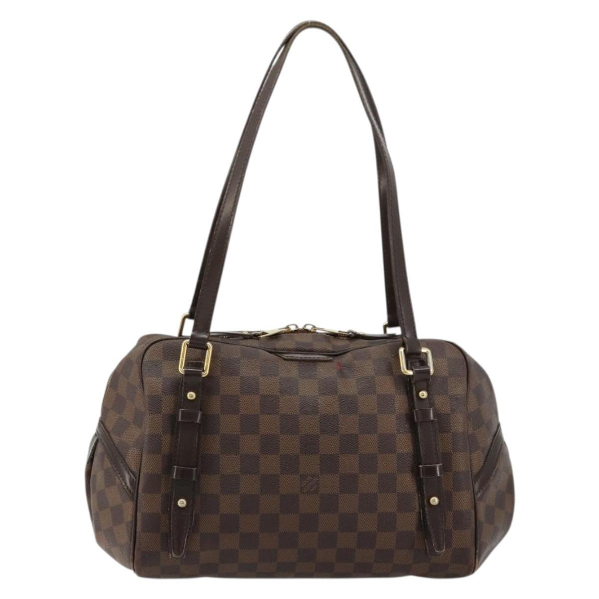 LOUIS VUITTON Damier Ebene Rivington PM Hand Bag N41157 LV Auth BA12332