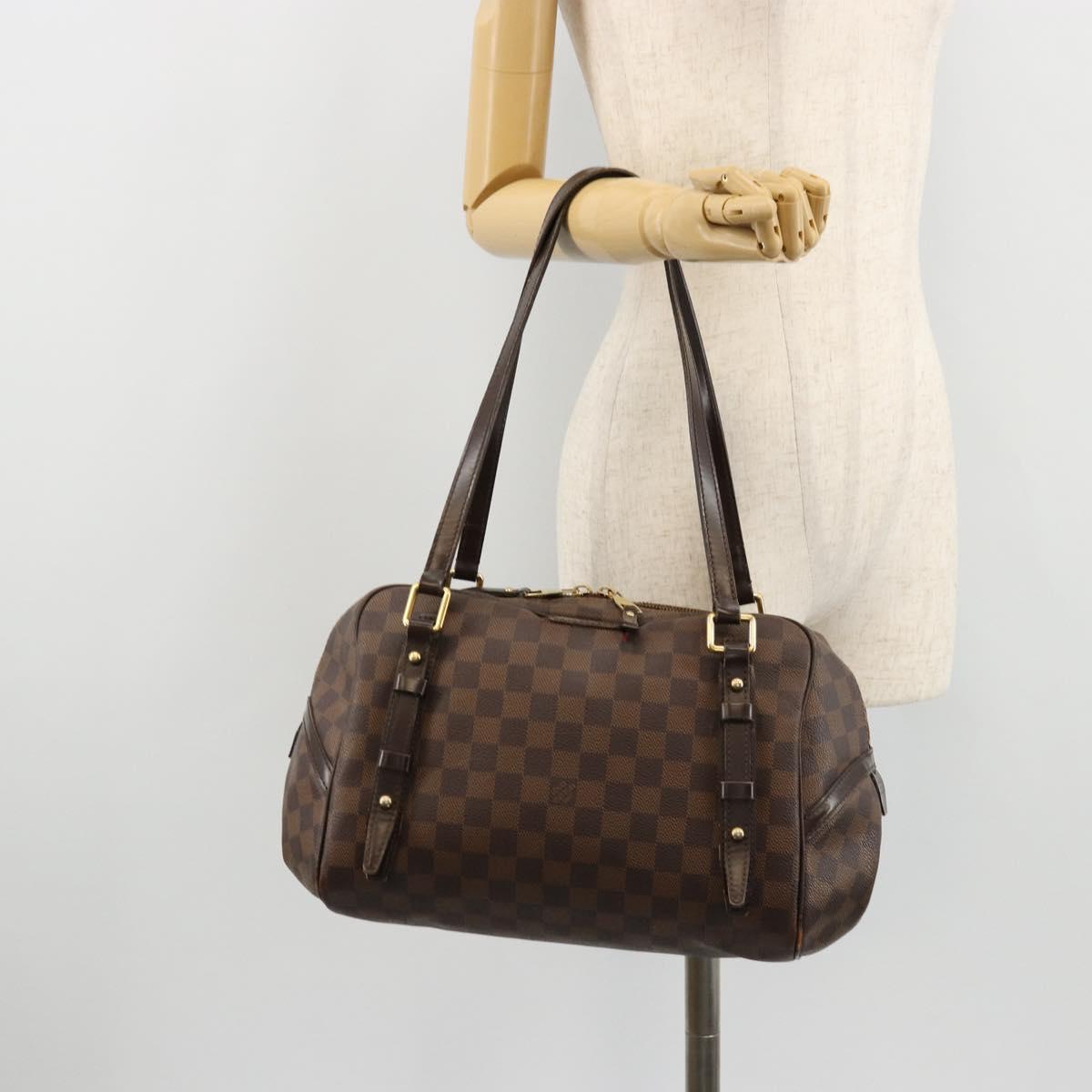 LOUIS VUITTON Damier Ebene Rivington PM Hand Bag N41157 LV Auth BA12332