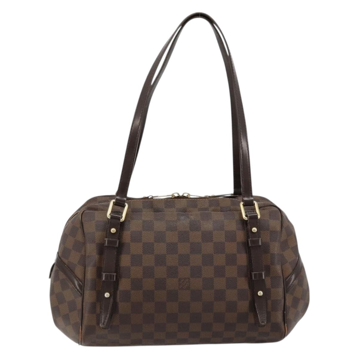 LOUIS VUITTON Damier Ebene Rivington PM Hand Bag N41157 LV Auth BA12332