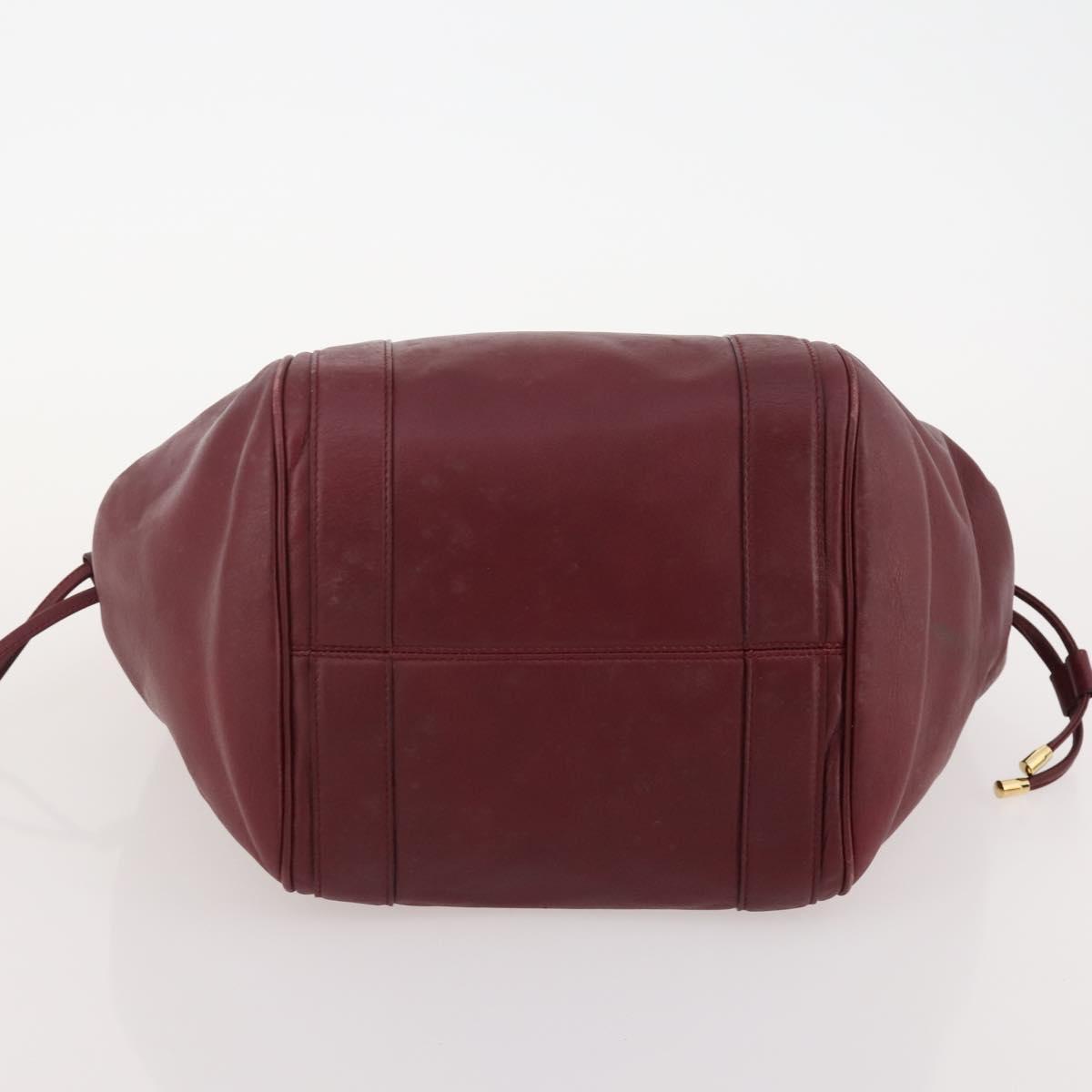 Salvatore Ferragamo Gancini Hand Bag Leather 2 Set Red White Auth BA12348