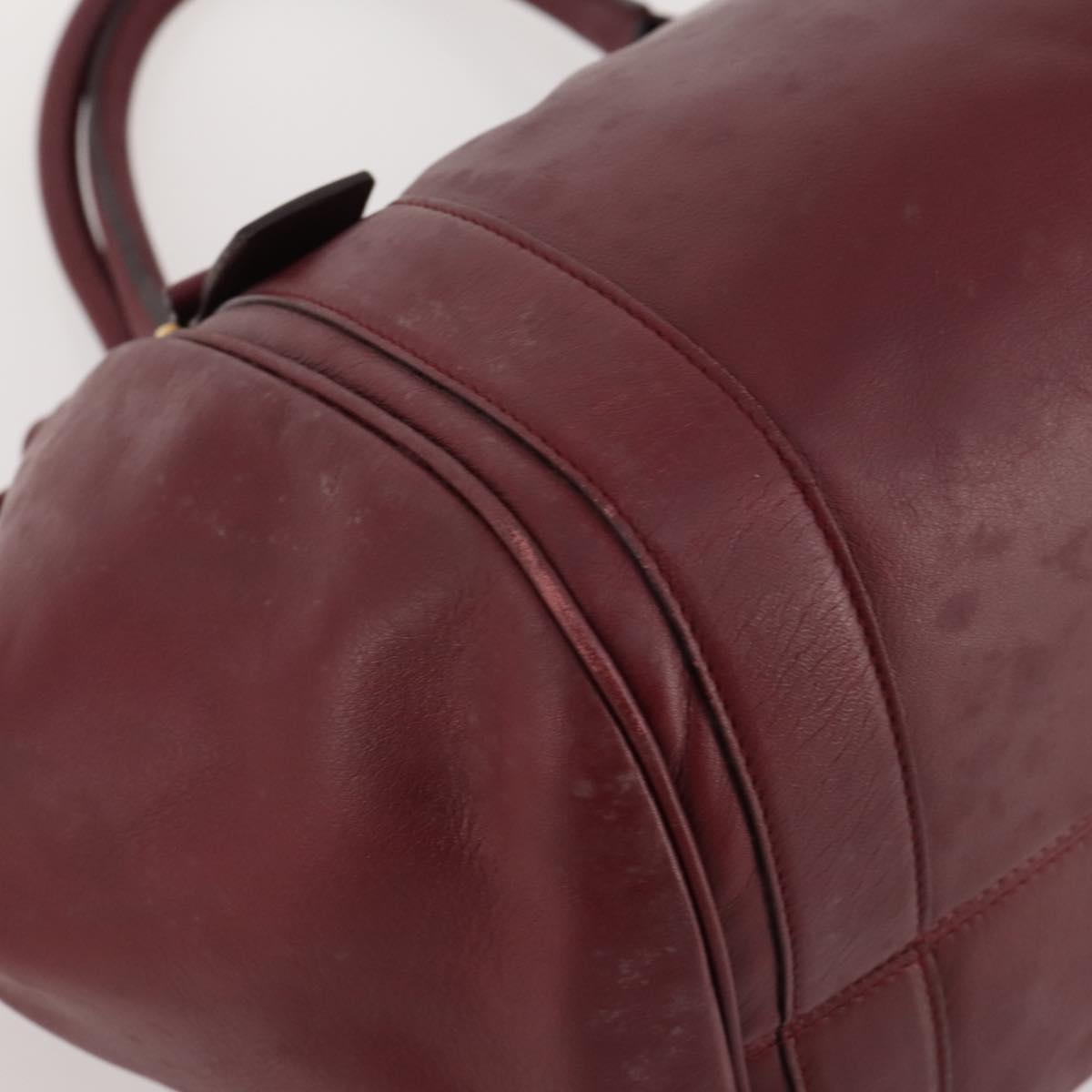 Salvatore Ferragamo Gancini Hand Bag Leather 2 Set Red White Auth BA12348