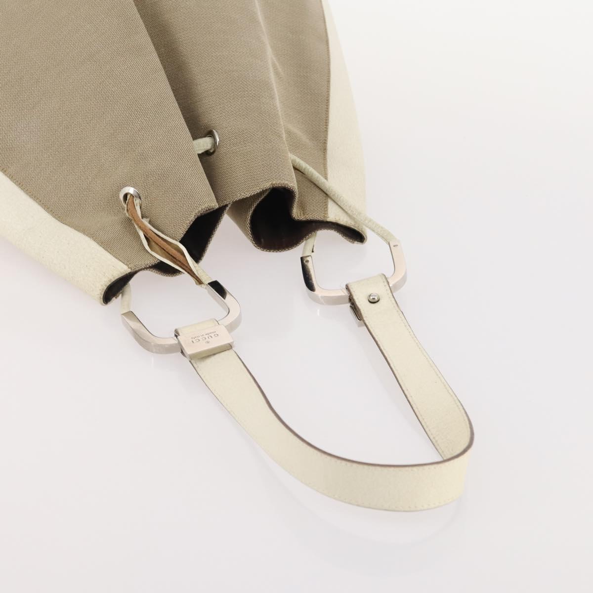 GUCCI GG Canvas Sherry Line Shoulder Bag Canvas 2 Set Beige Auth BA12349