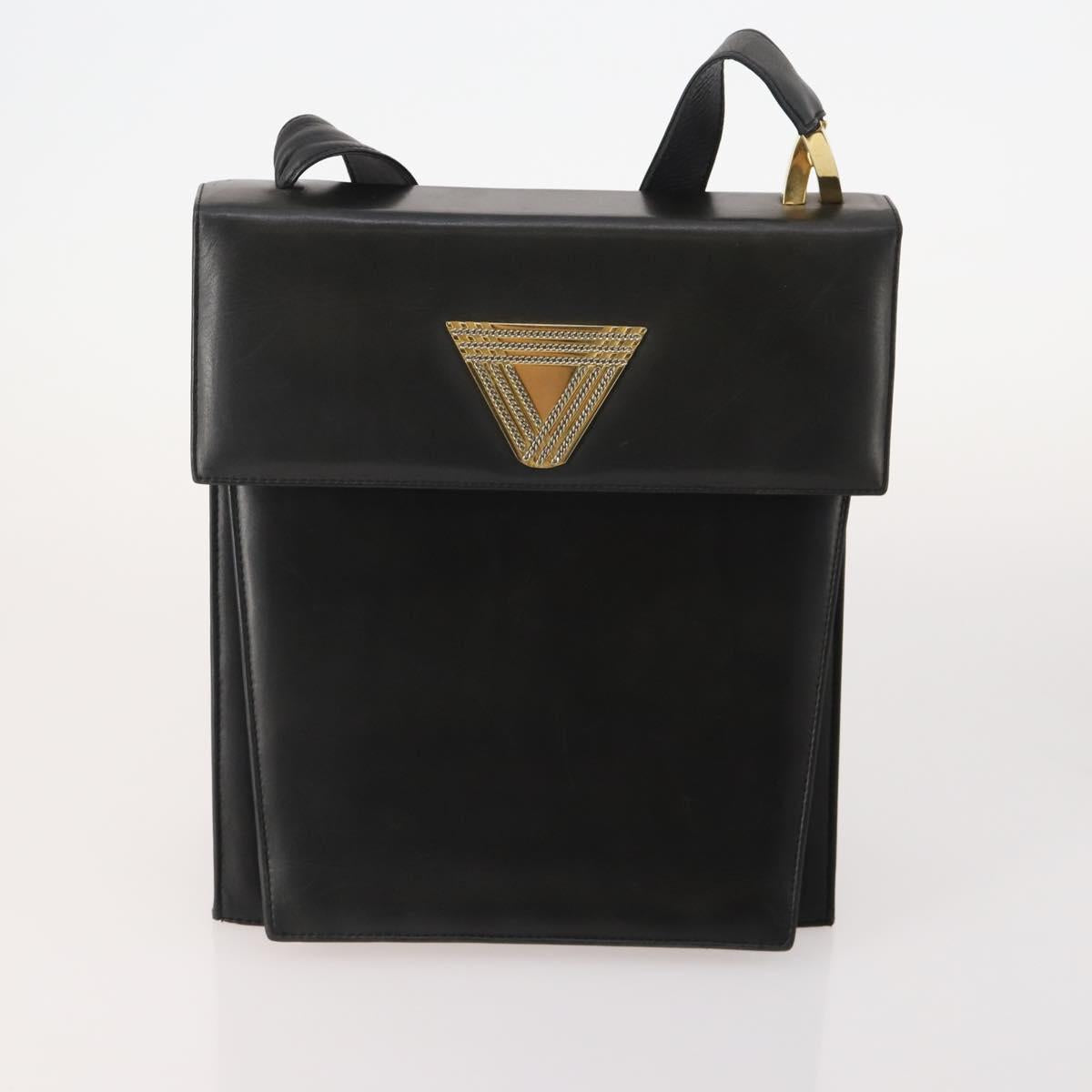BALLY Shoulder Bag Leather 3 Set Navy Black Brown Auth BA12350