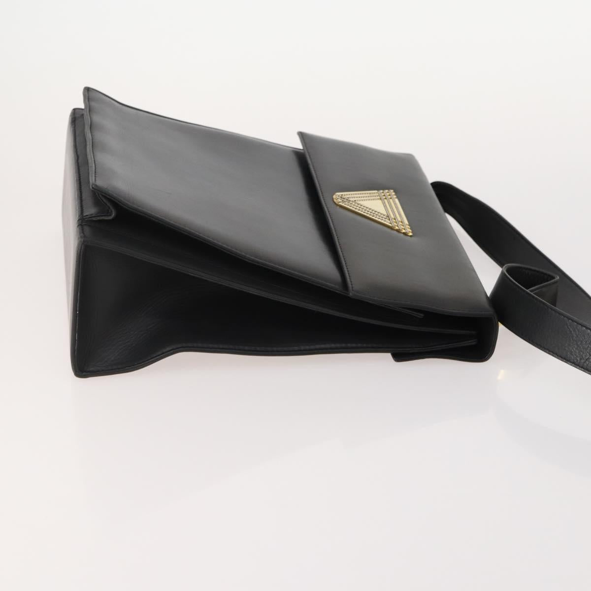 BALLY Shoulder Bag Leather 3 Set Navy Black Brown Auth BA12350