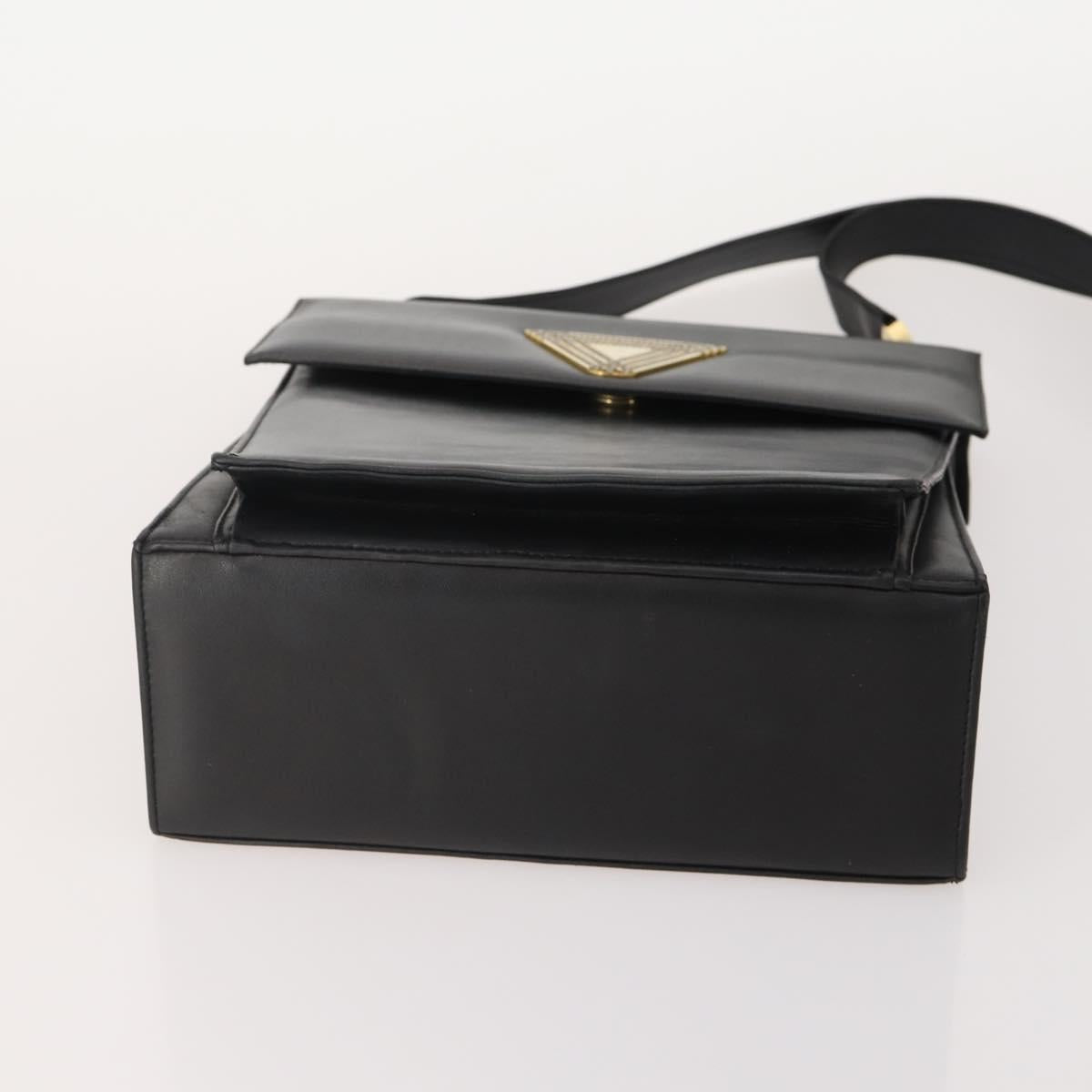 BALLY Shoulder Bag Leather 3 Set Navy Black Brown Auth BA12350