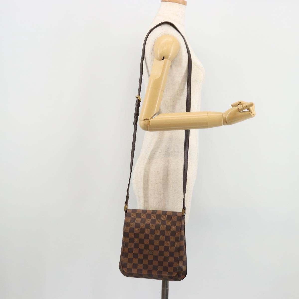 LOUIS VUITTON Damier Ebene Musette Salsa Long Shoulder Bag N51300 Auth BA12352