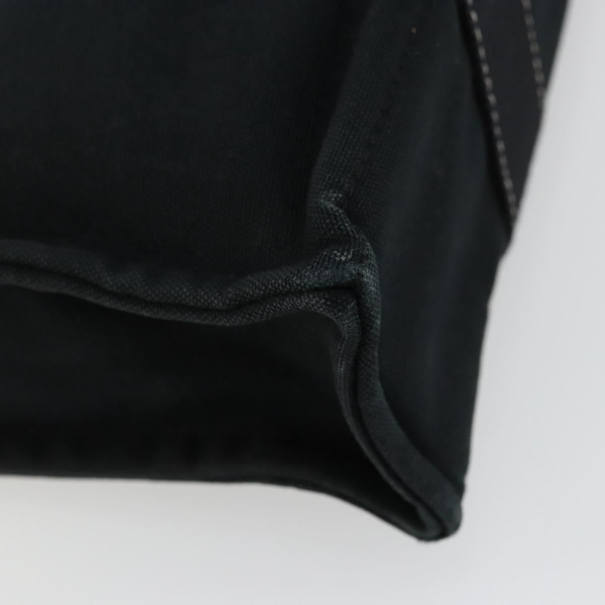 HERMES Fourre Tout PM Hand Bag cotton Black Silver Auth BA12358A