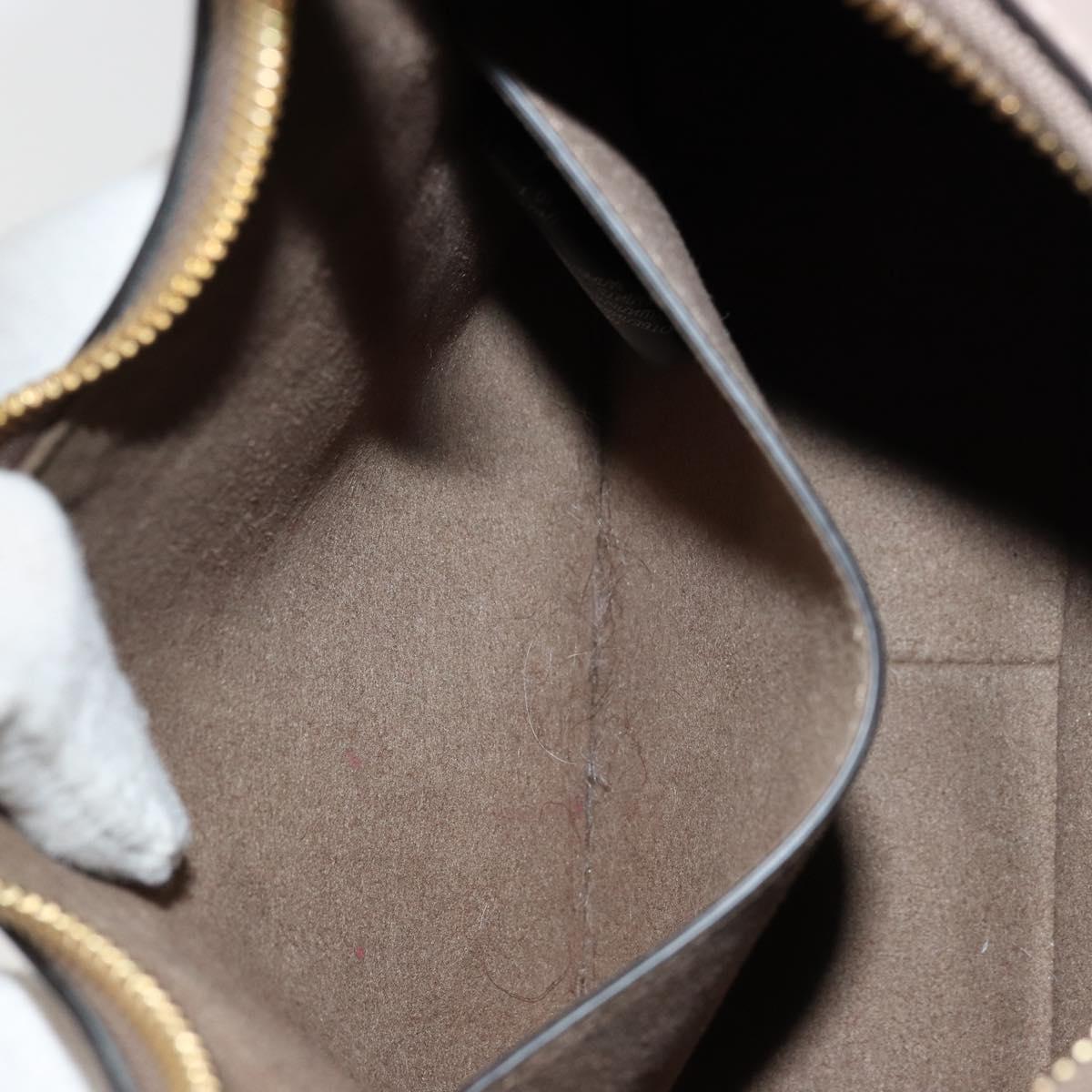 Stella MacCartney Hand Bag Leather Beige Gold Auth BA12359A