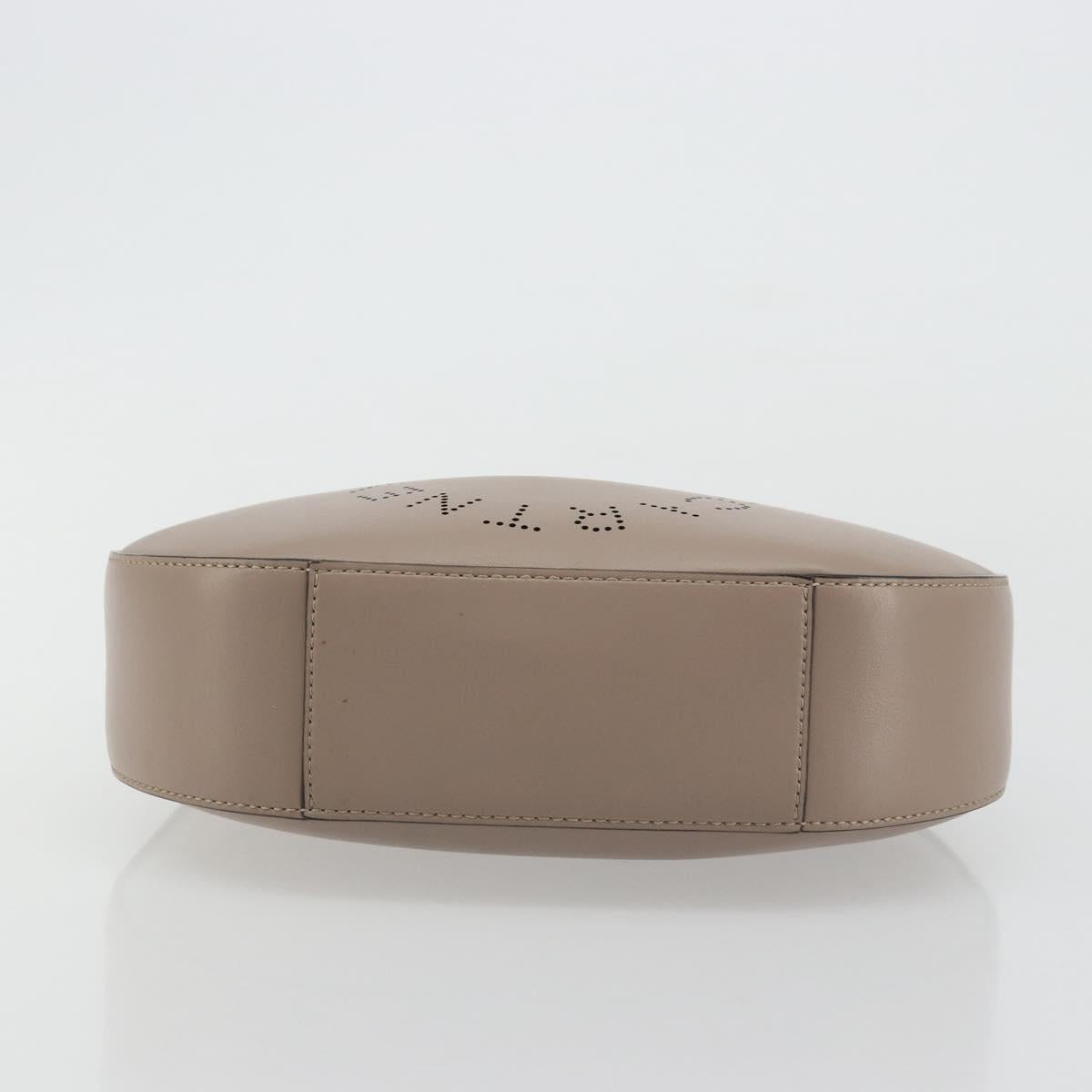 Stella MacCartney Hand Bag Leather Beige Gold Auth BA12359A