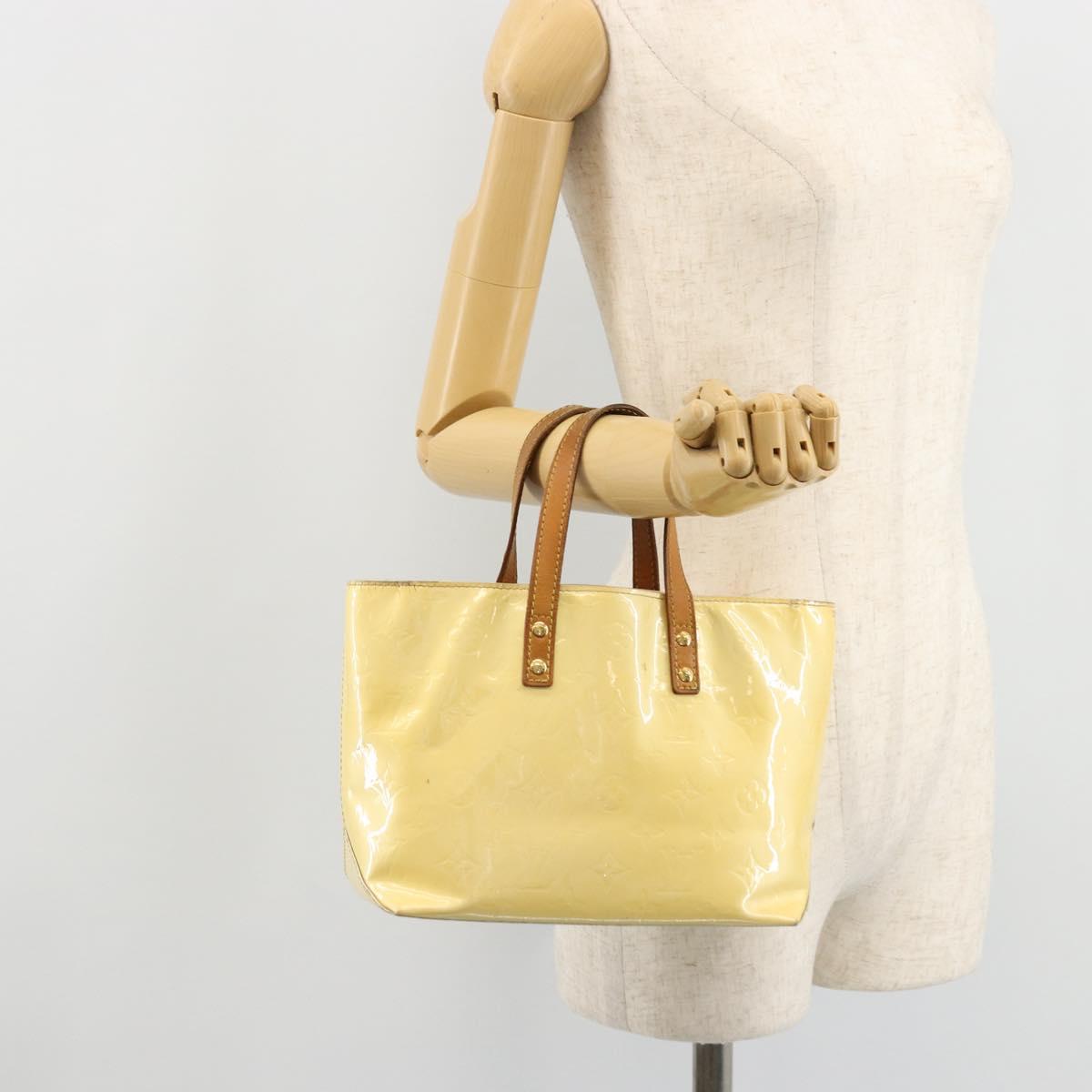 LOUIS VUITTON Monogram Vernis Reade PM Hand Bag Gris M91145 LV Auth BA12366