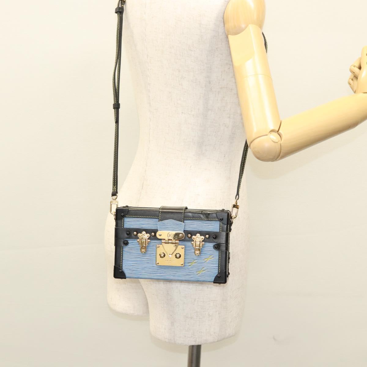 LOUIS VUITTON Epi Petite Mar Shoulder Bag Blue LV Auth BA1237M