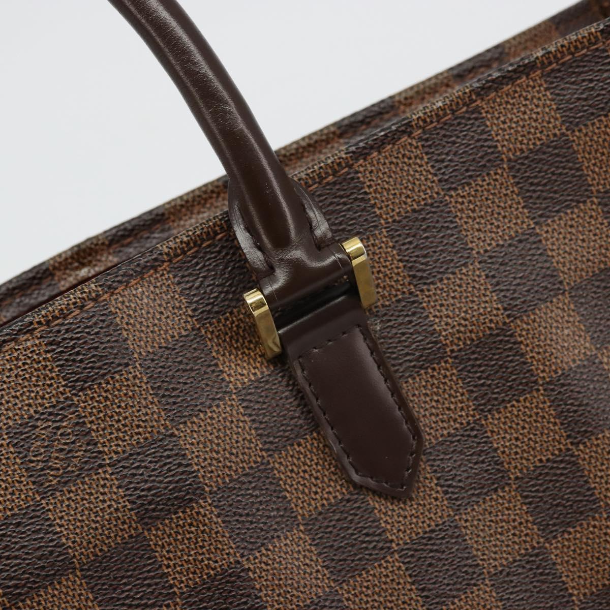 LOUIS VUITTON Damier Ebene Sac Plat Hand Bag N51140 LV Auth BA12381