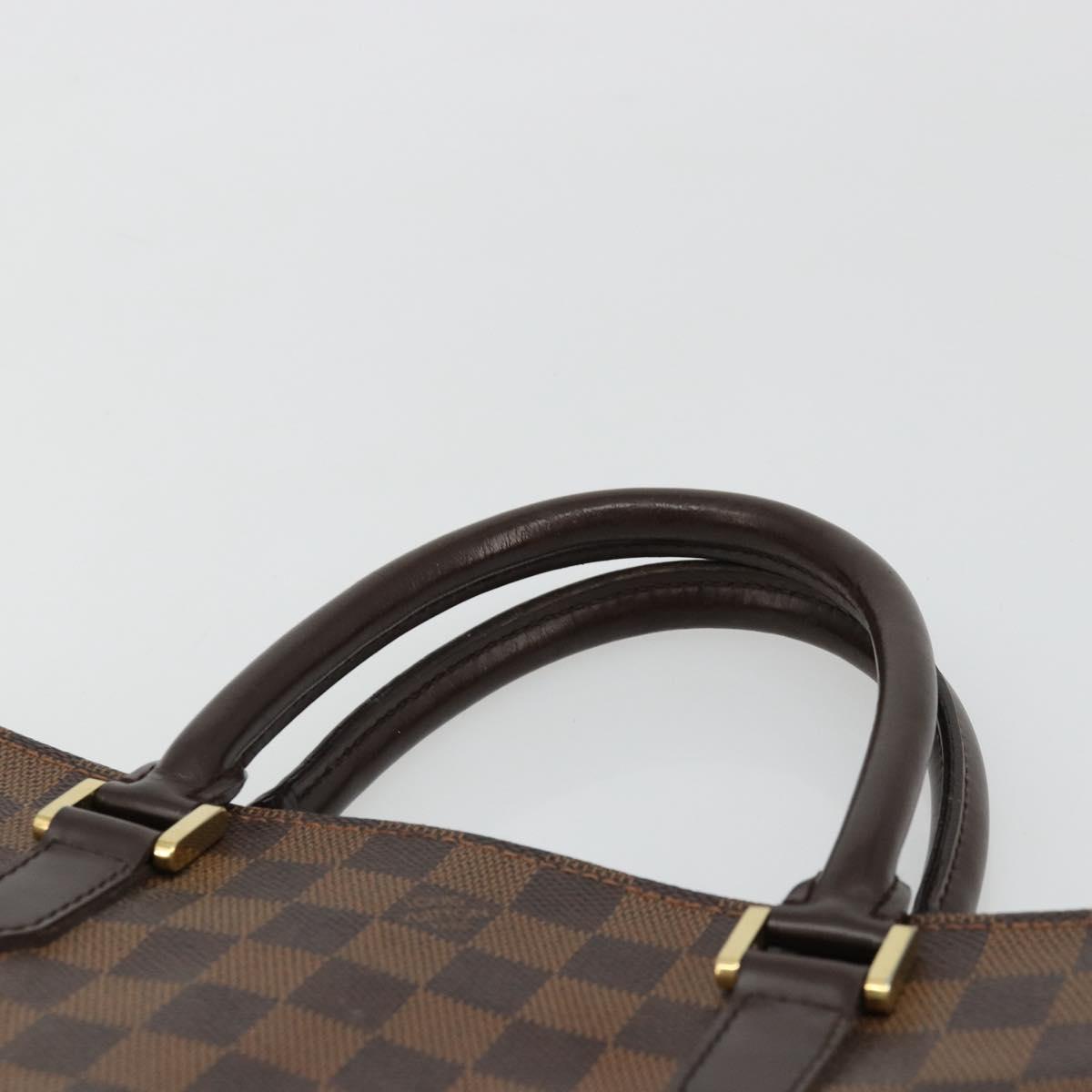 LOUIS VUITTON Damier Ebene Sac Plat Hand Bag N51140 LV Auth BA12381