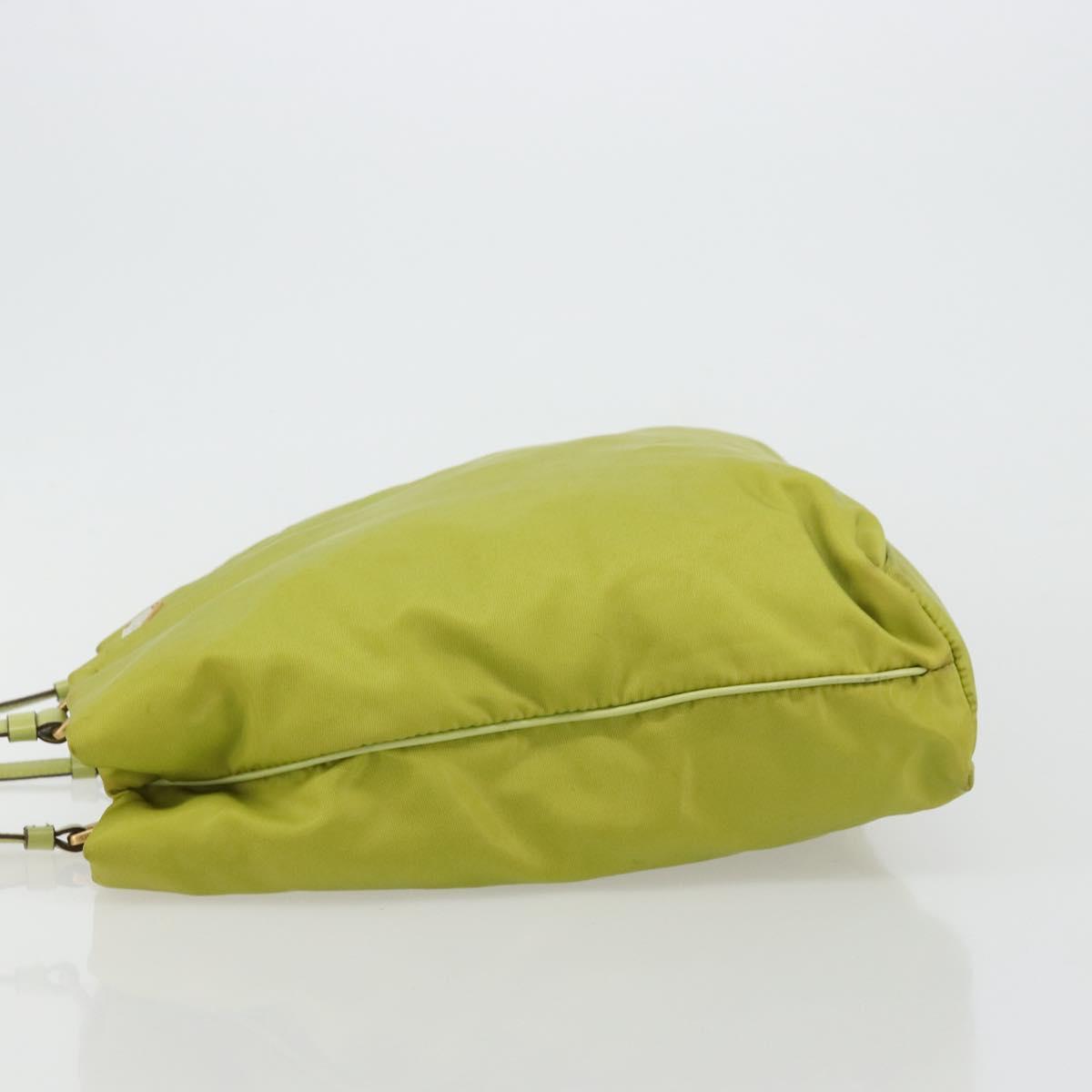PRADA Tote Bag Nylon Green Gold Auth BA12382