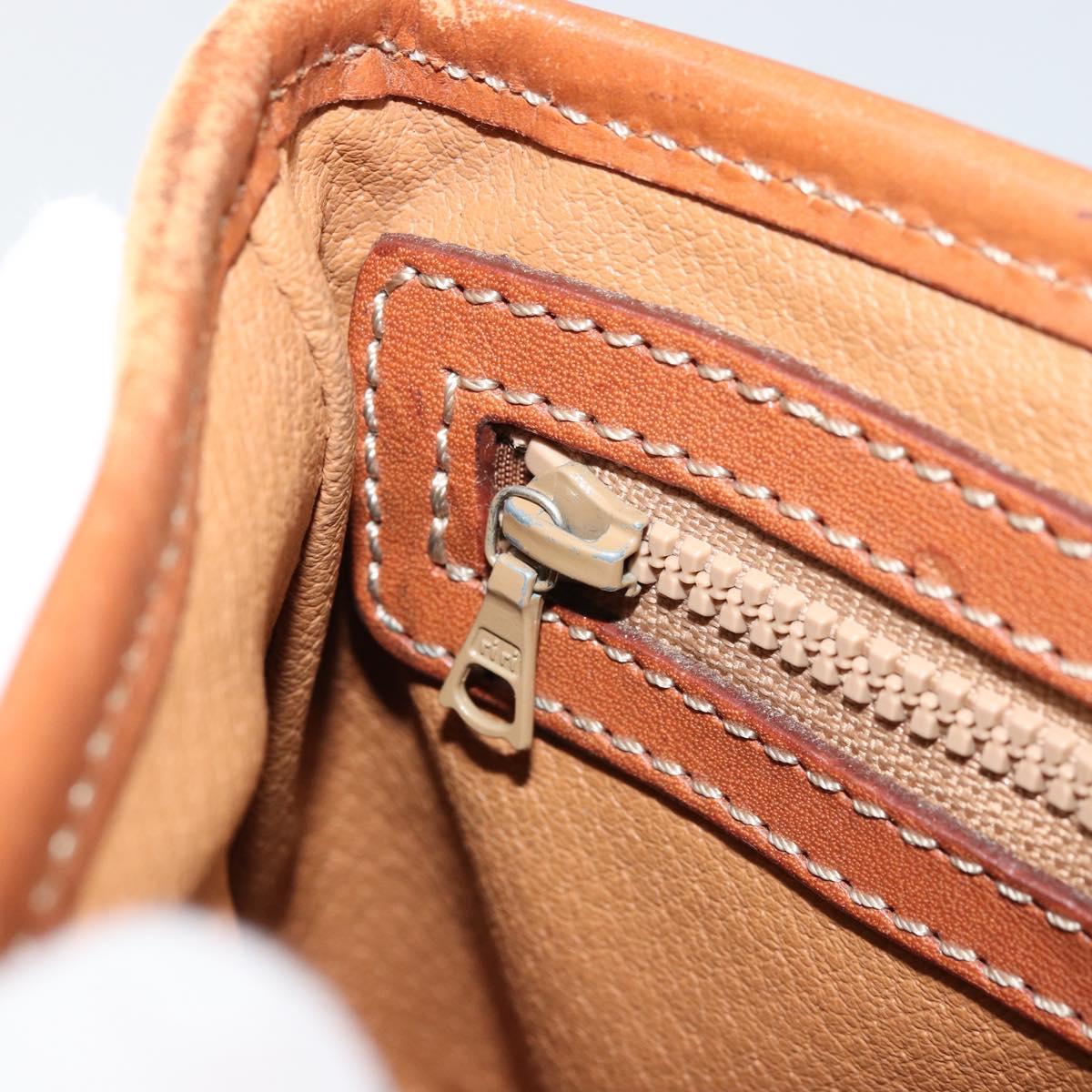 CELINE Macadam Canvas Shoulder Bag PVC Leather Brown Gold Auth BA12386