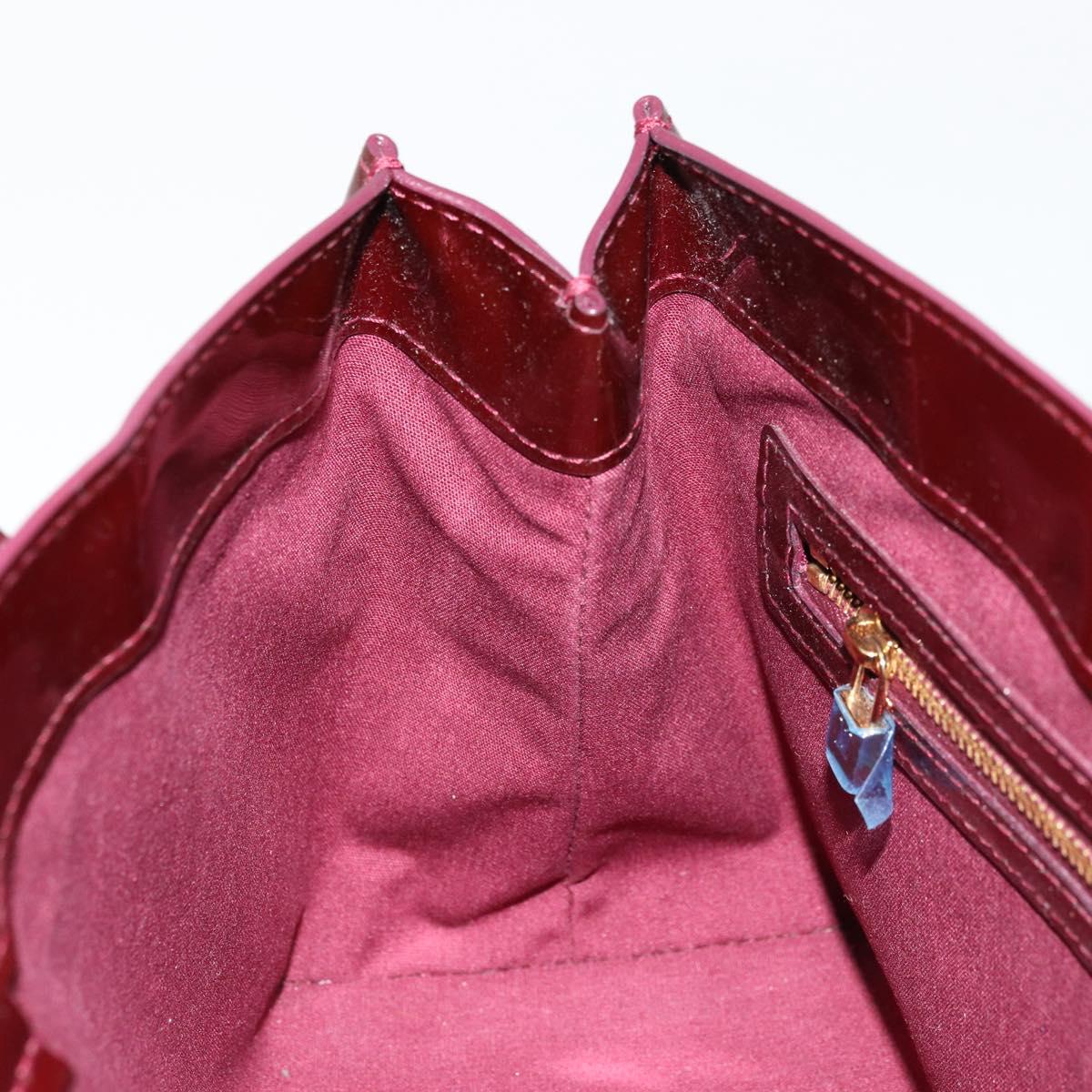LOUIS VUITTON Monogram Vernis Wilshire PM Bag Pomme D'amour M93642 Auth BA12387A