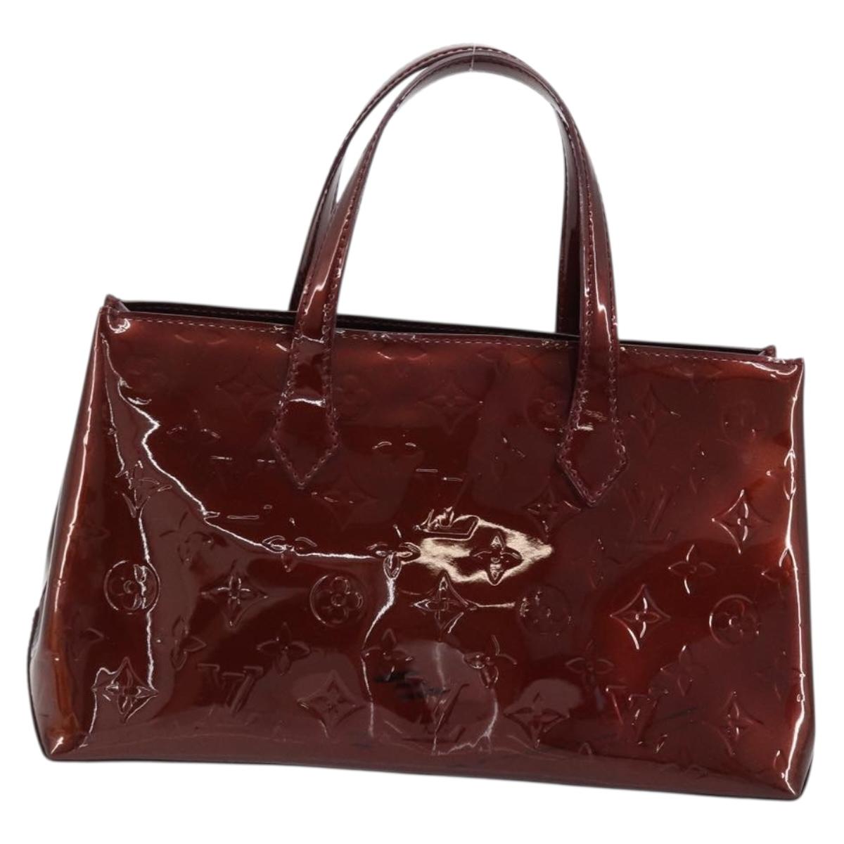 LOUIS VUITTON Monogram Vernis Wilshire PM Bag Pomme D'amour M93642 Auth BA12387A