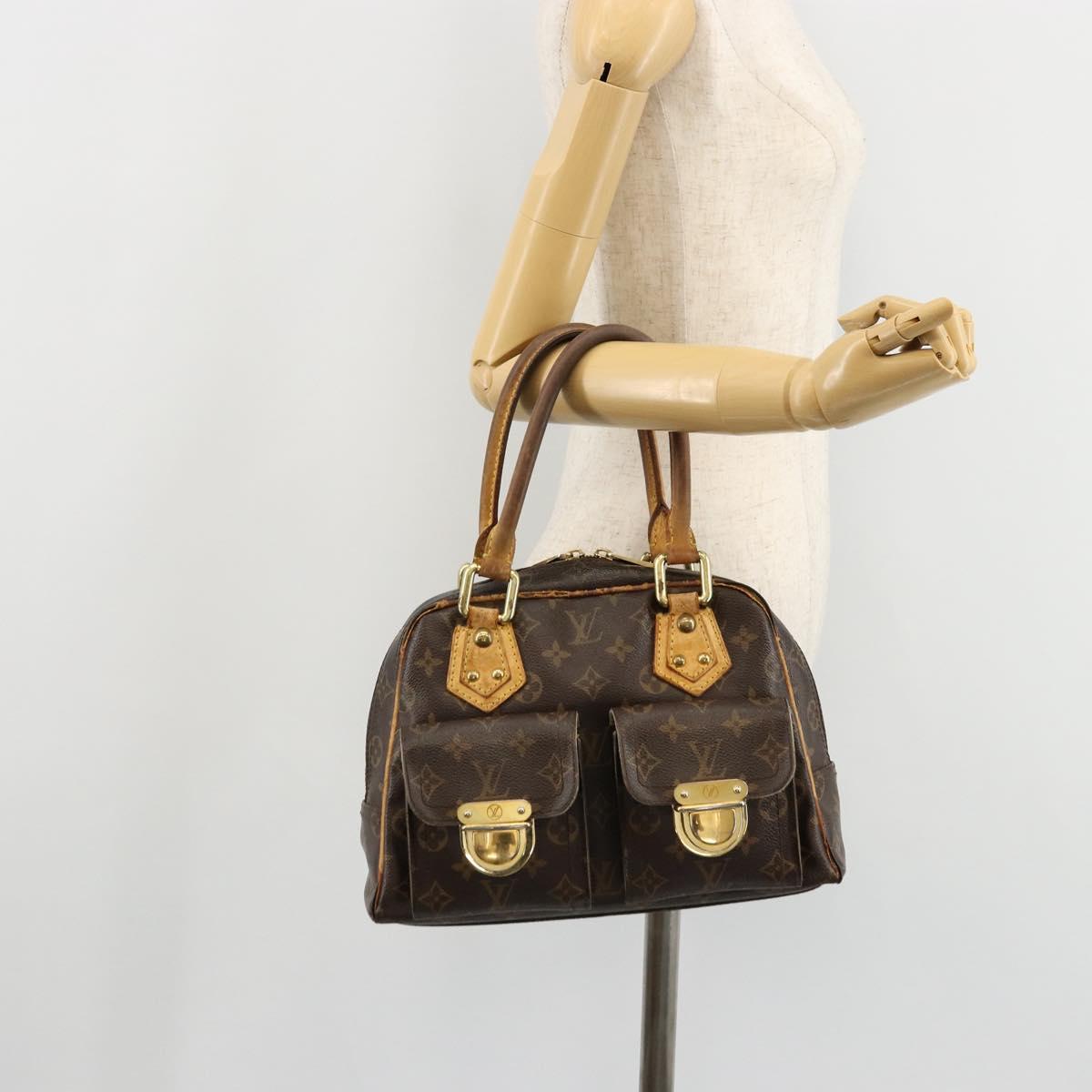 LOUIS VUITTON Monogram Manhattan PM Hand Bag M40026 LV Auth BA12388