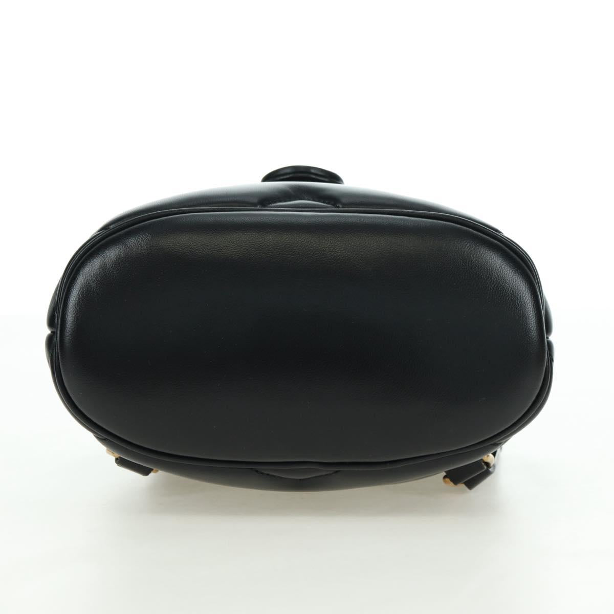 GUCCI GG Marmont Backpack Leather Black Gold 777253 Auth BA12395SAV