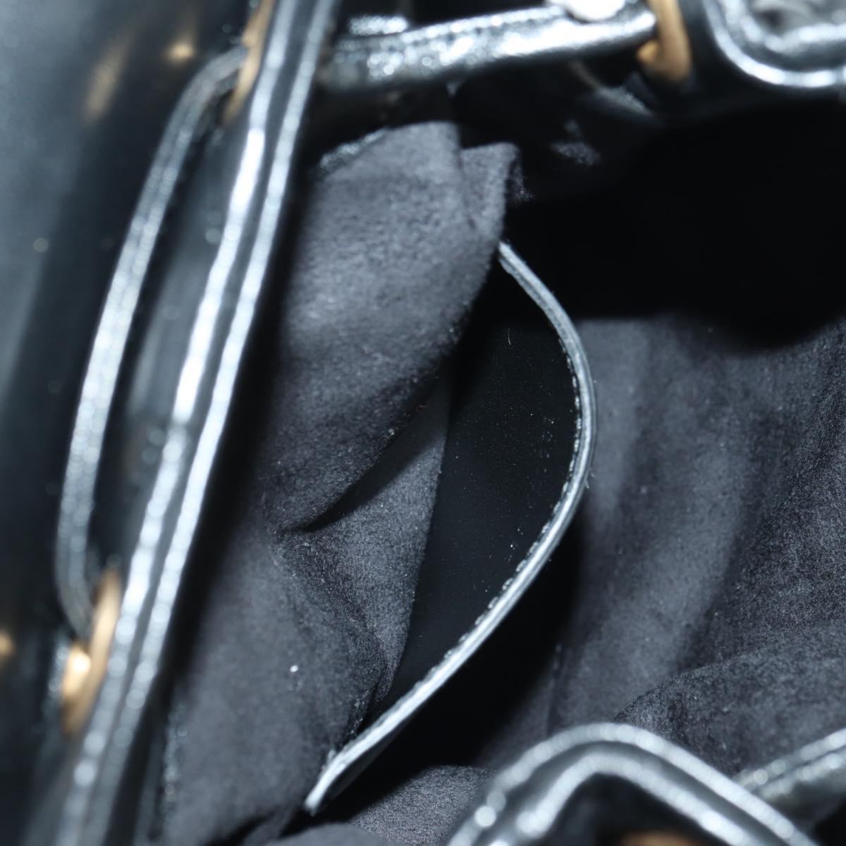 GUCCI GG Marmont Backpack Leather Black Gold 777253 Auth BA12395SAV