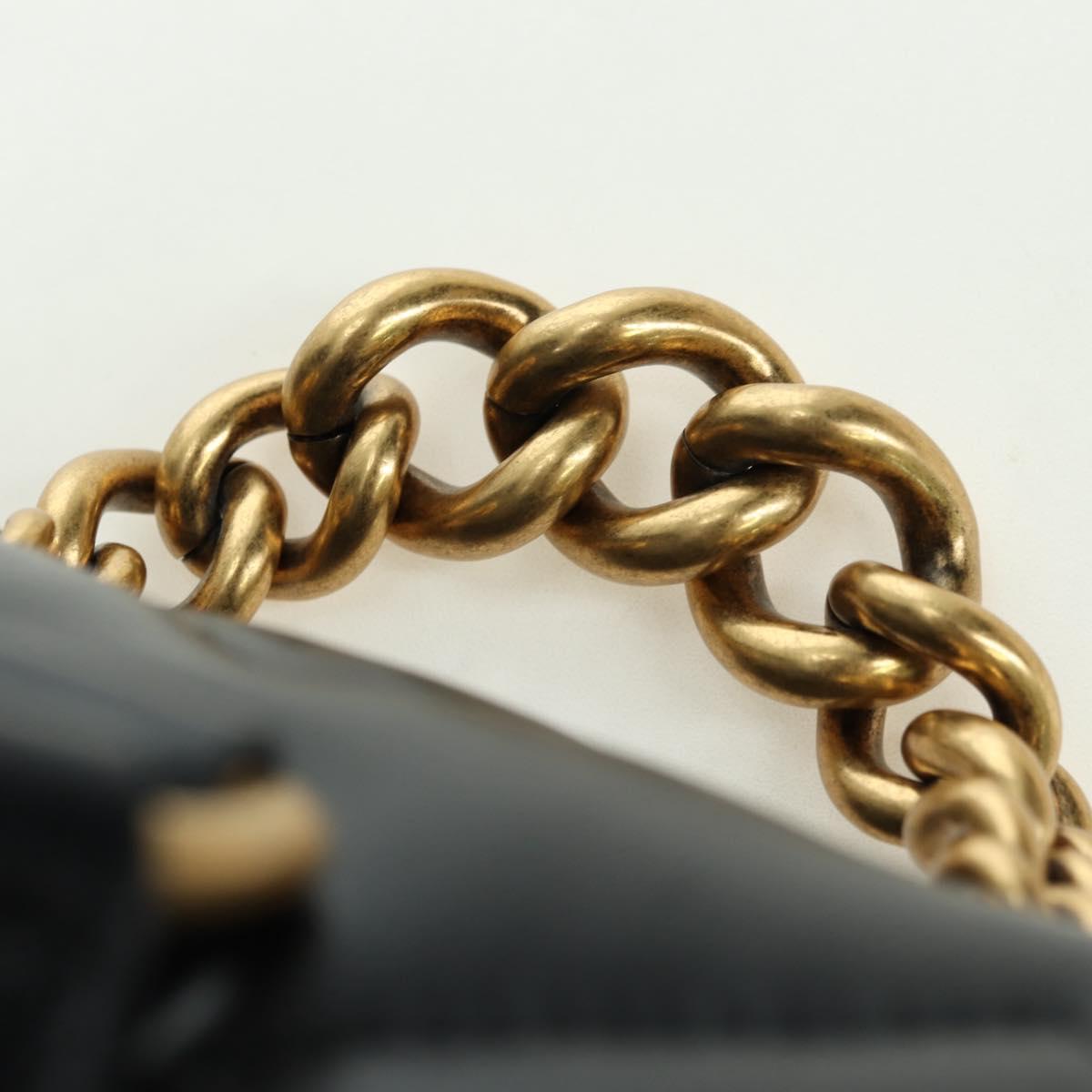GUCCI GG Marmont Backpack Leather Black Gold 777253 Auth BA12395SAV