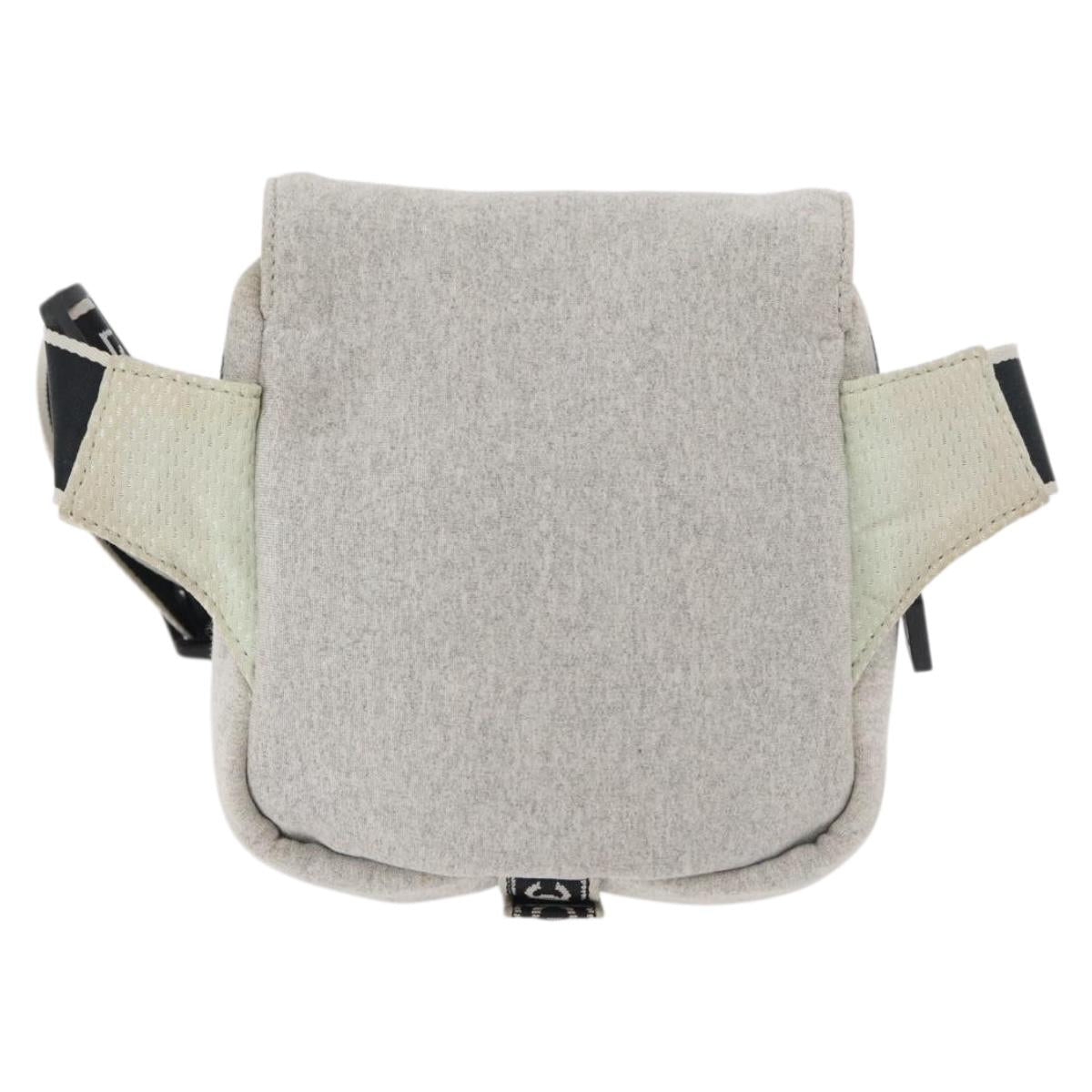 CHANEL Sports Line Waist bag Cotton Gray Silver CC Auth BA12396A