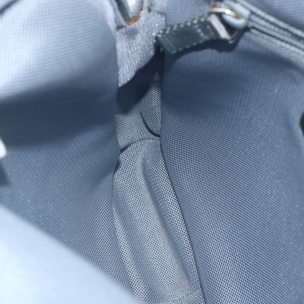 PRADA Backpack Leather Light Blue Silver Auth BA12406A
