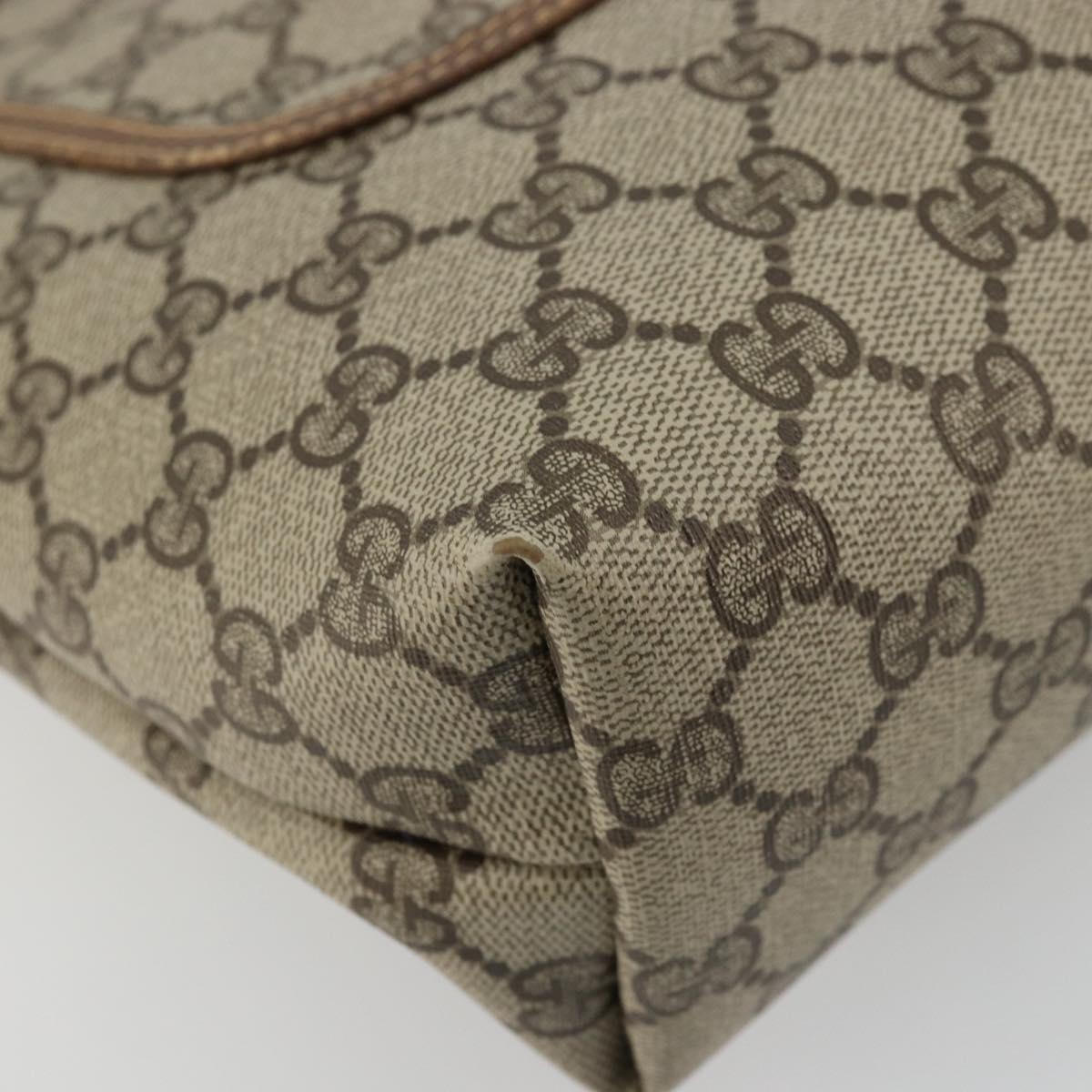 GUCCI GG Supreme Web Sherry Line Tote Bag PVC Beige Red 39 02 003 Auth BA12408
