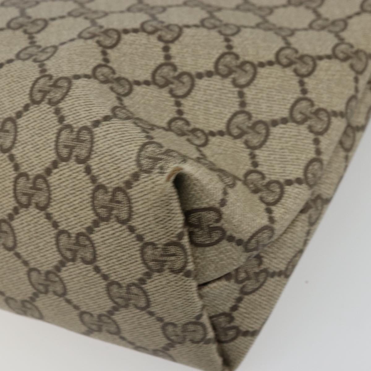 GUCCI GG Supreme Web Sherry Line Tote Bag PVC Beige Red 39 02 003 Auth BA12408