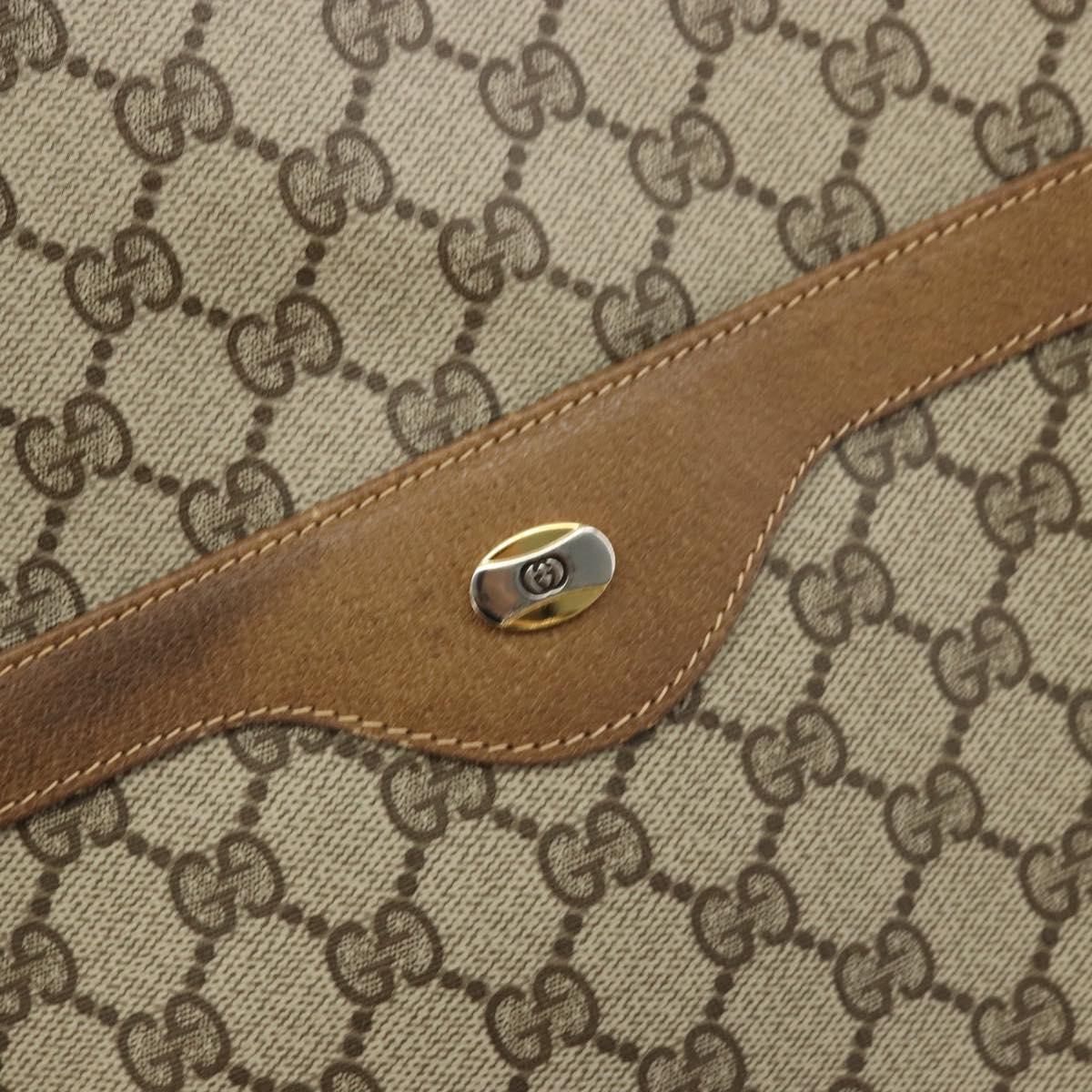 GUCCI GG Supreme Web Sherry Line Tote Bag PVC Beige Red 39 02 003 Auth BA12408