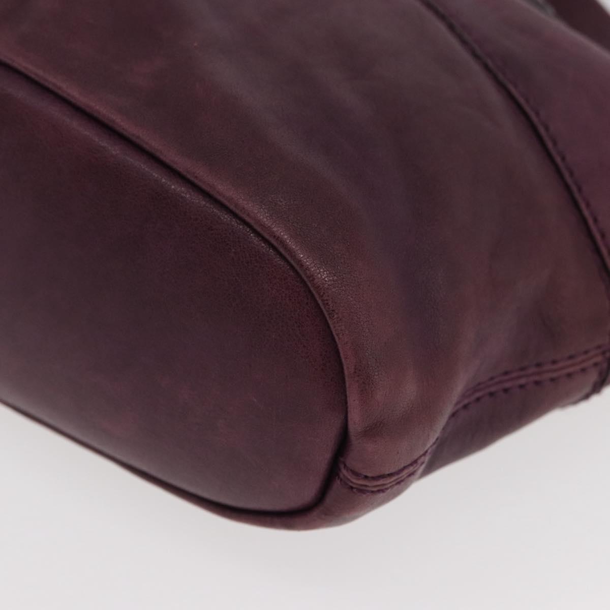 GIVENCHY Nightingale Hand Bag Leather 2way Purple Gold Auth BA12411A