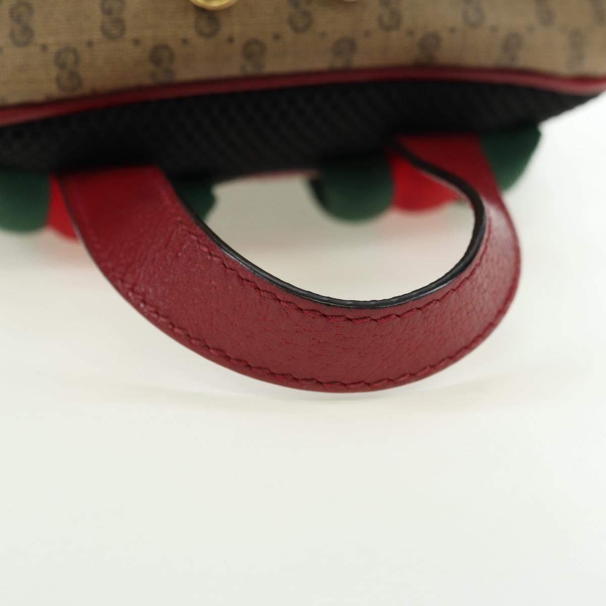 GUCCI Micro GG Supreme Doraemon Backpack PVC Beige Gold 647816 Auth BA12426M