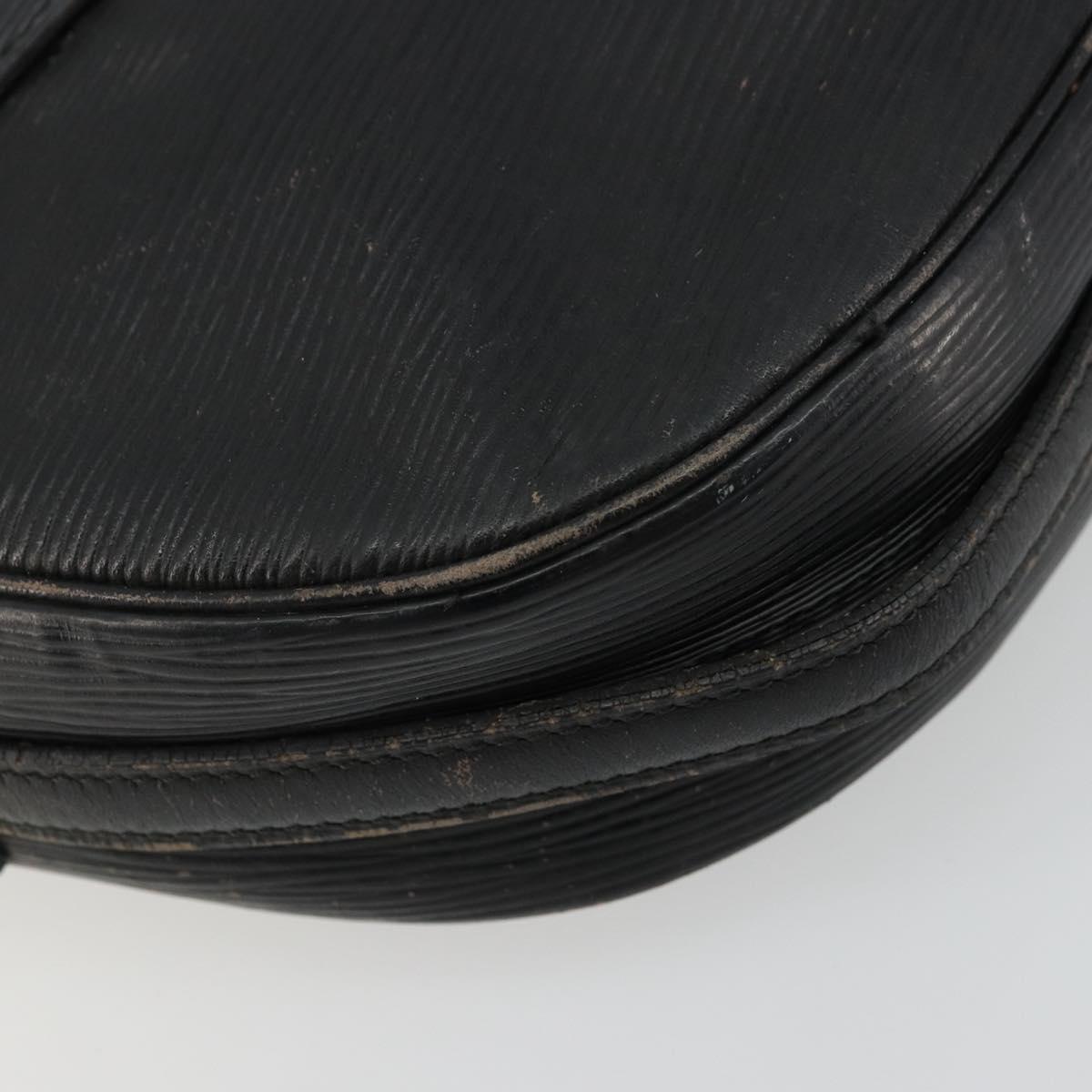 LOUIS VUITTON Epi Jeune Fille MM Shoulder Bag Black M52152 LV Auth BA12440