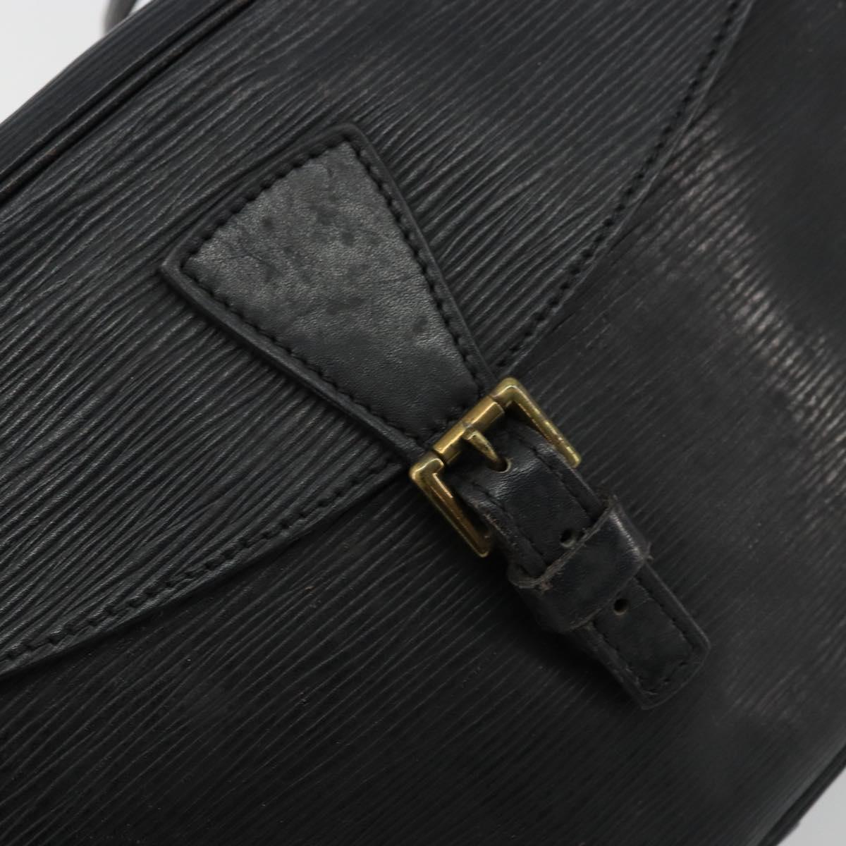 LOUIS VUITTON Epi Jeune Fille MM Shoulder Bag Black M52152 LV Auth BA12440