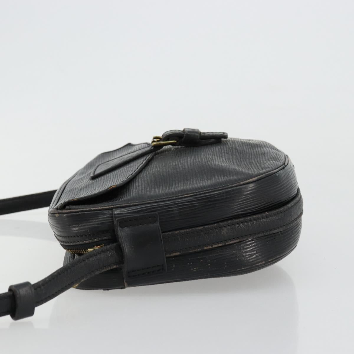 LOUIS VUITTON Epi Jeune Fille MM Shoulder Bag Black M52152 LV Auth BA12440