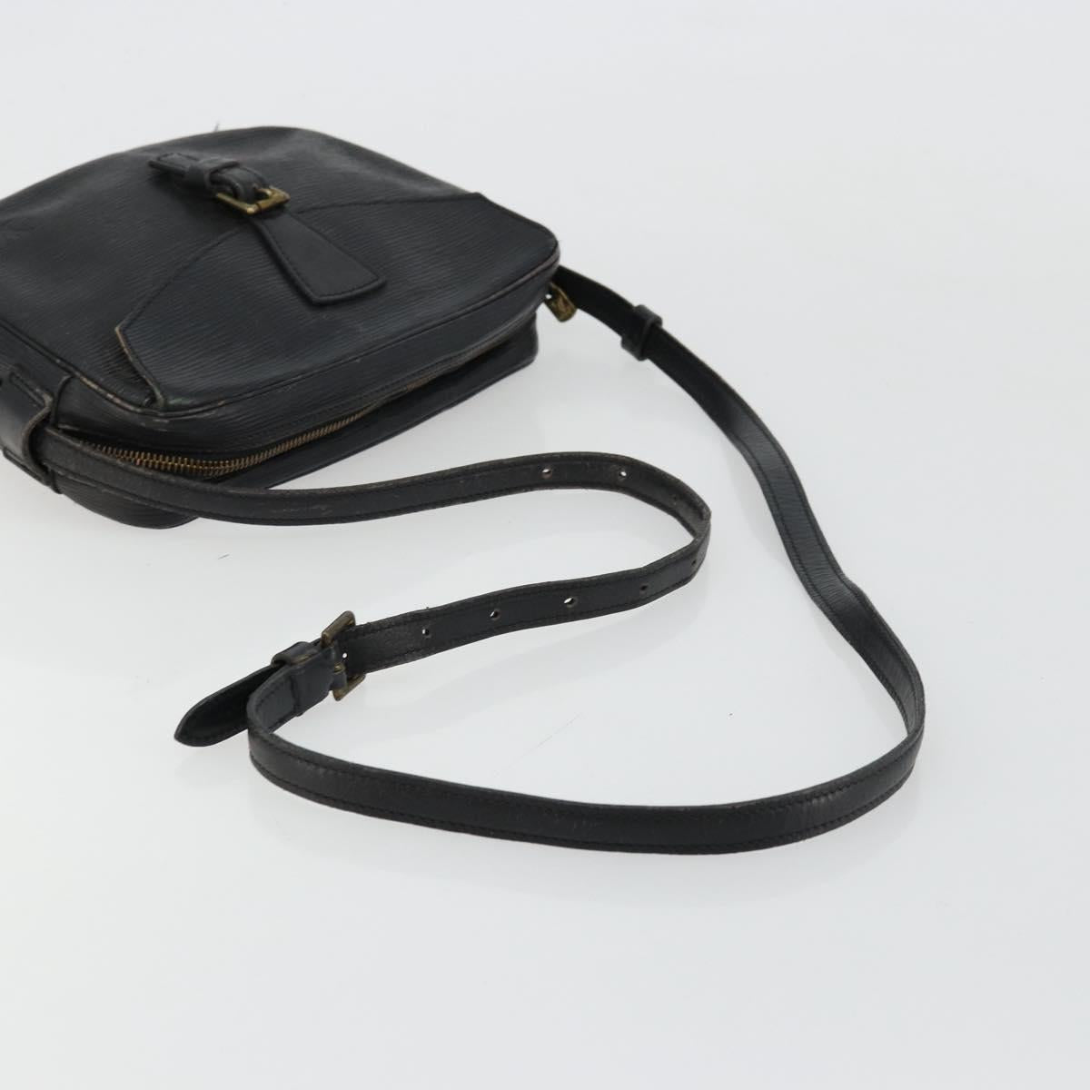 LOUIS VUITTON Epi Jeune Fille MM Shoulder Bag Black M52152 LV Auth BA12440