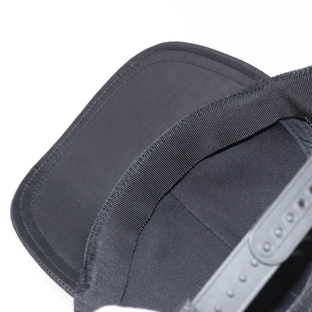 GUCCI GG Canvas Web Sherry Line Baseball Cap Nylon XL Black 200035 Auth BA12456A