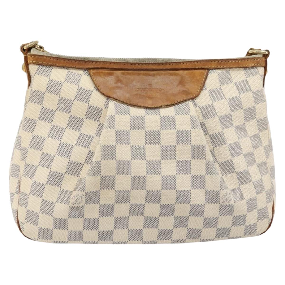 LOUIS VUITTON Damier Azur Siracusa PM Shoulder Bag N41113 LV Auth BA12460