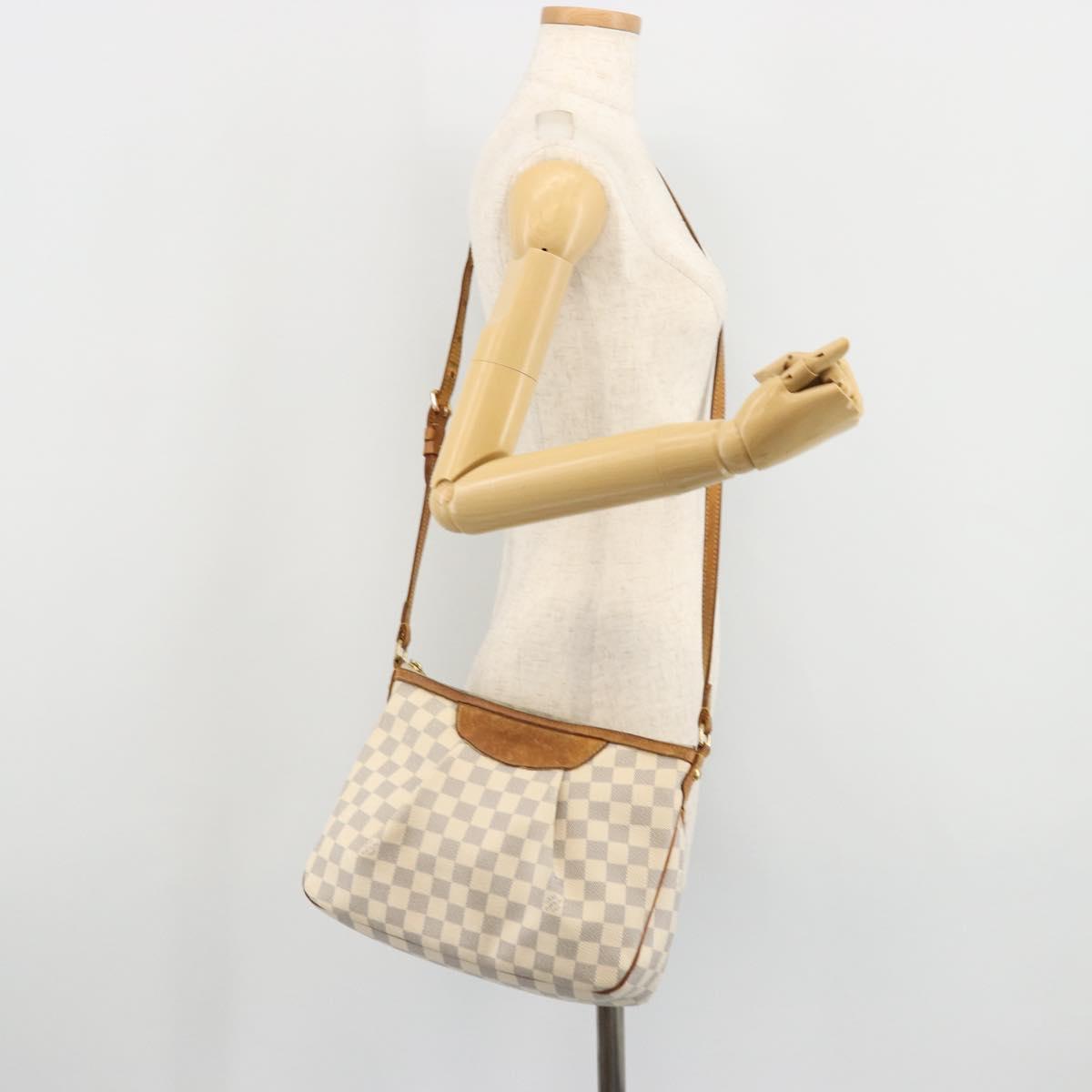 LOUIS VUITTON Damier Azur Siracusa PM Shoulder Bag N41113 LV Auth BA12460