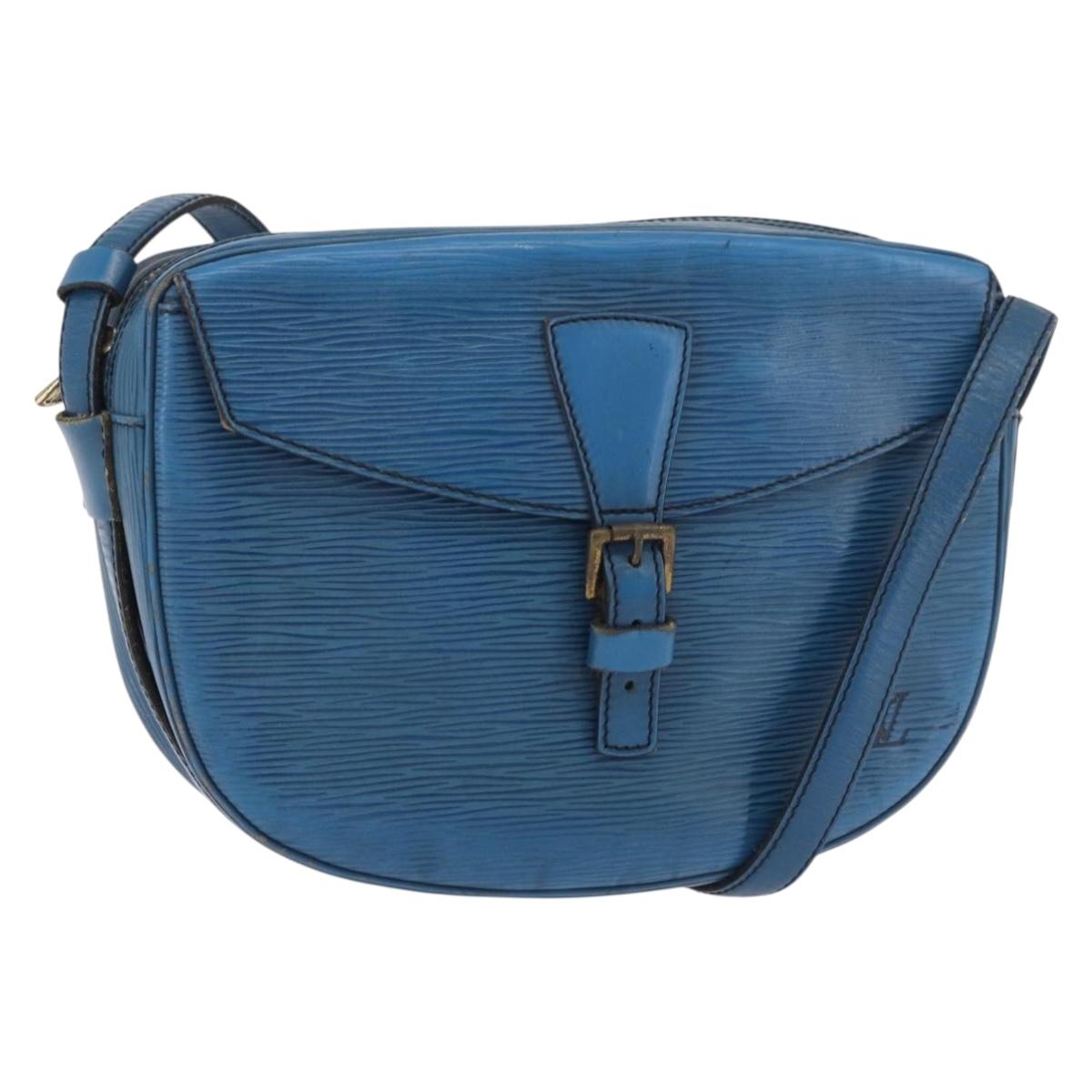 LOUIS VUITTON Epi Jeune Fille MM Shoulder Bag Toledo Blue M52155 LV Auth BA12461
