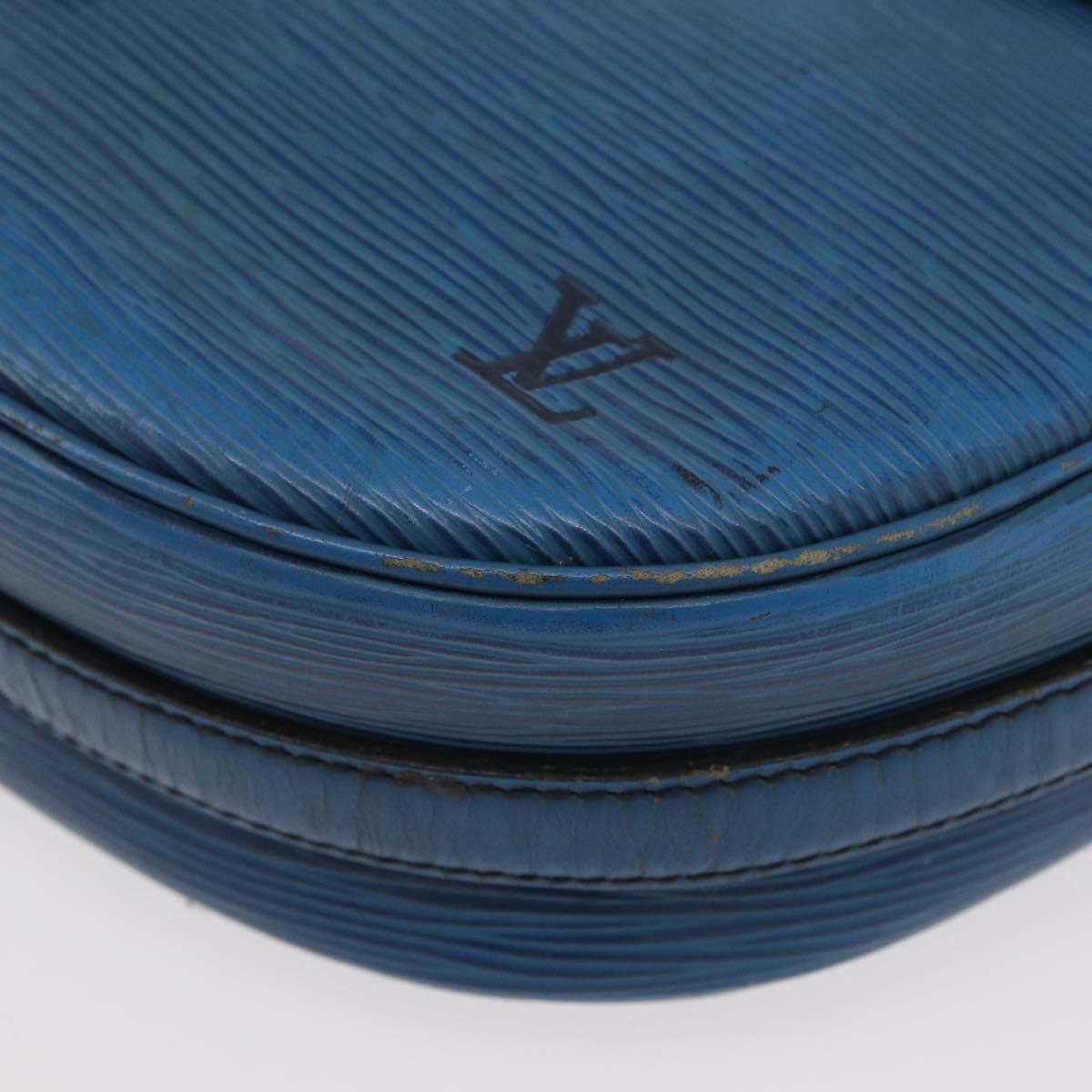 LOUIS VUITTON Epi Jeune Fille MM Shoulder Bag Toledo Blue M52155 LV Auth BA12461