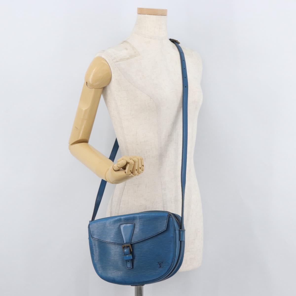 LOUIS VUITTON Epi Jeune Fille MM Shoulder Bag Toledo Blue M52155 LV Auth BA12461