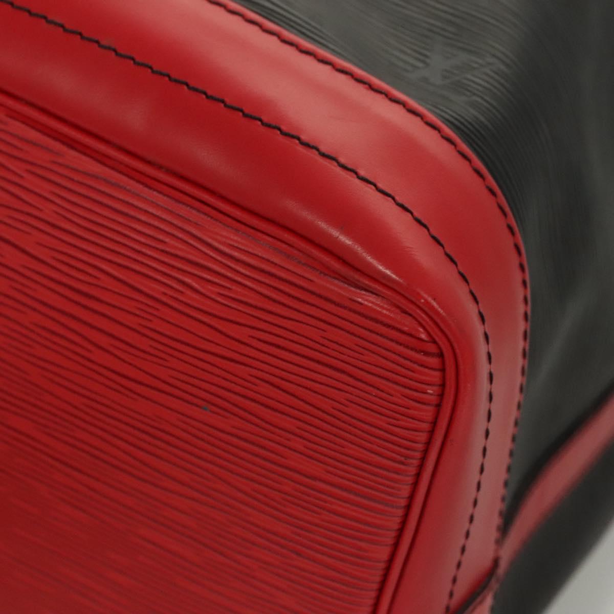 LOUIS VUITTON Epi Noe Shoulder Bag Bicolor Black Red M44017 LV Auth BA1247